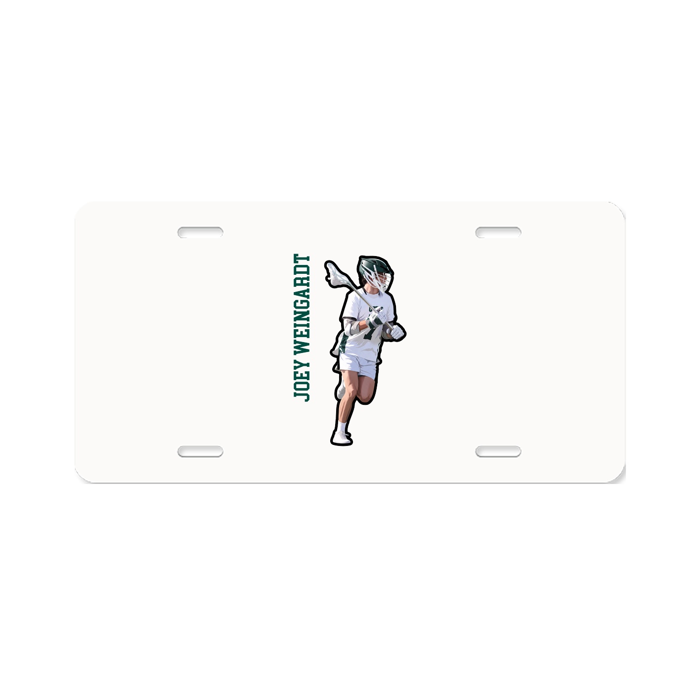 License Plate — Name Vertical in Classic