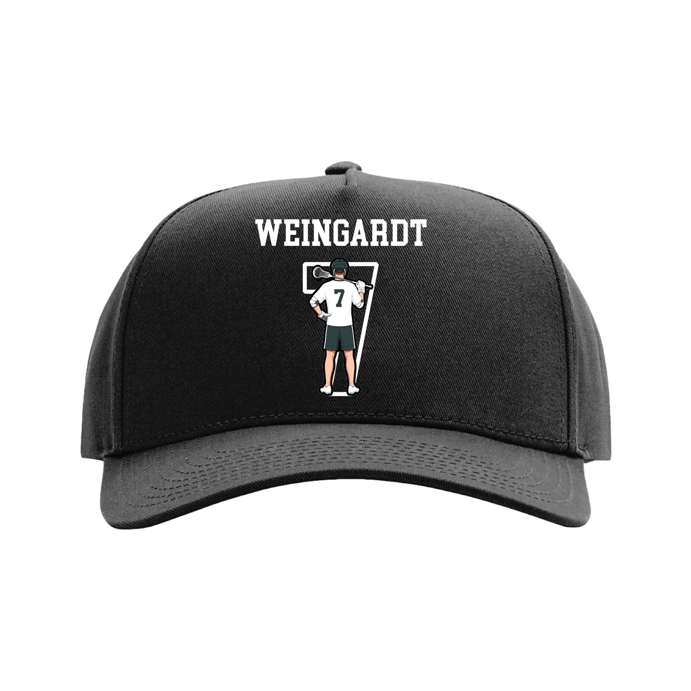 Full Fabric Five-Panel Champ Cap — Shirsey in Black