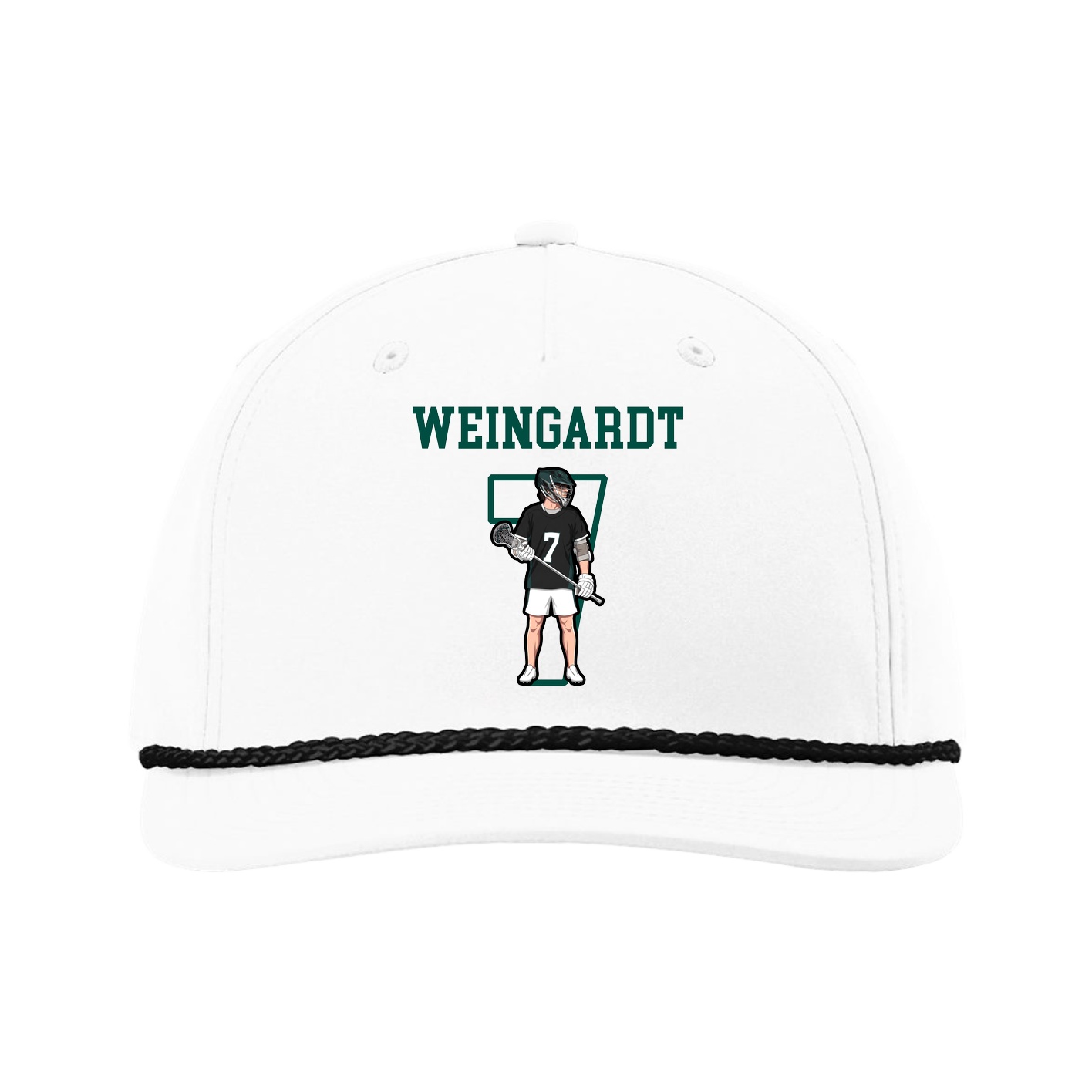 Five-Panel Classic Rope Cap — Shirsey in White