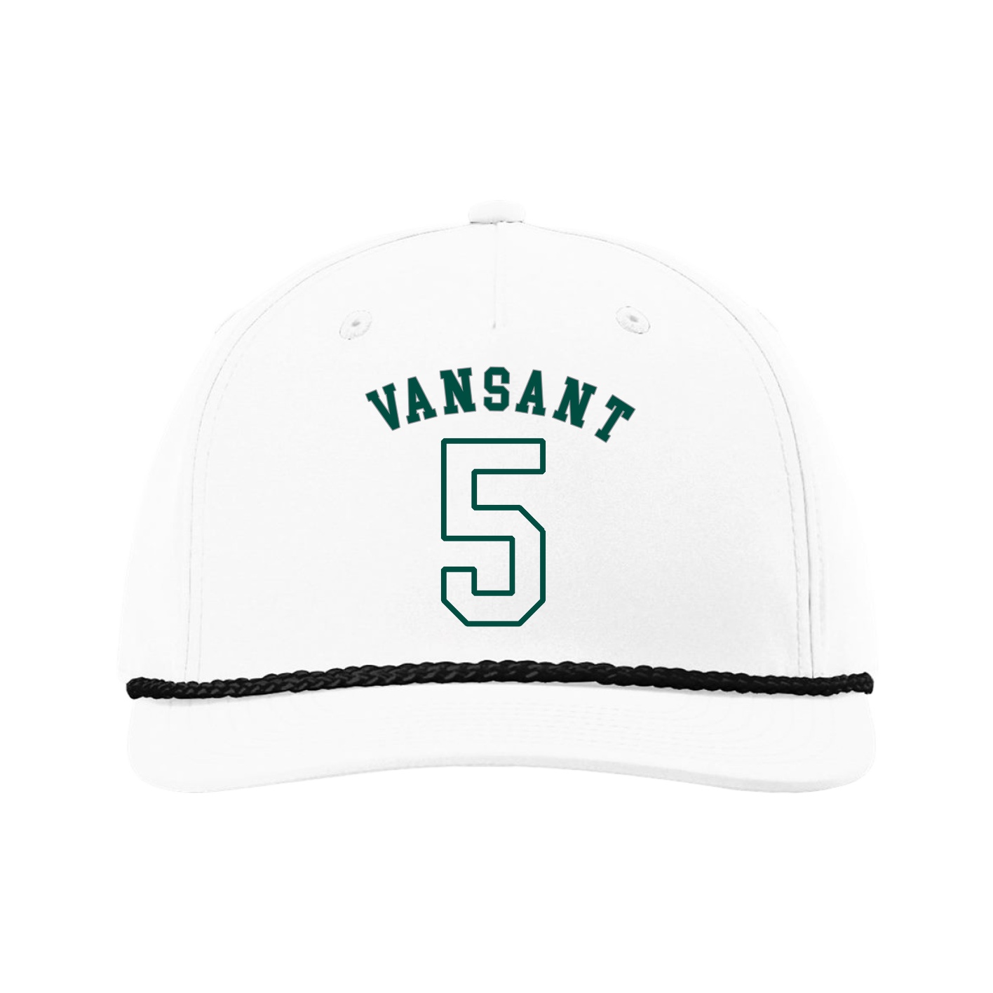 Five-Panel Classic Rope Cap — Shirsey Arch in White