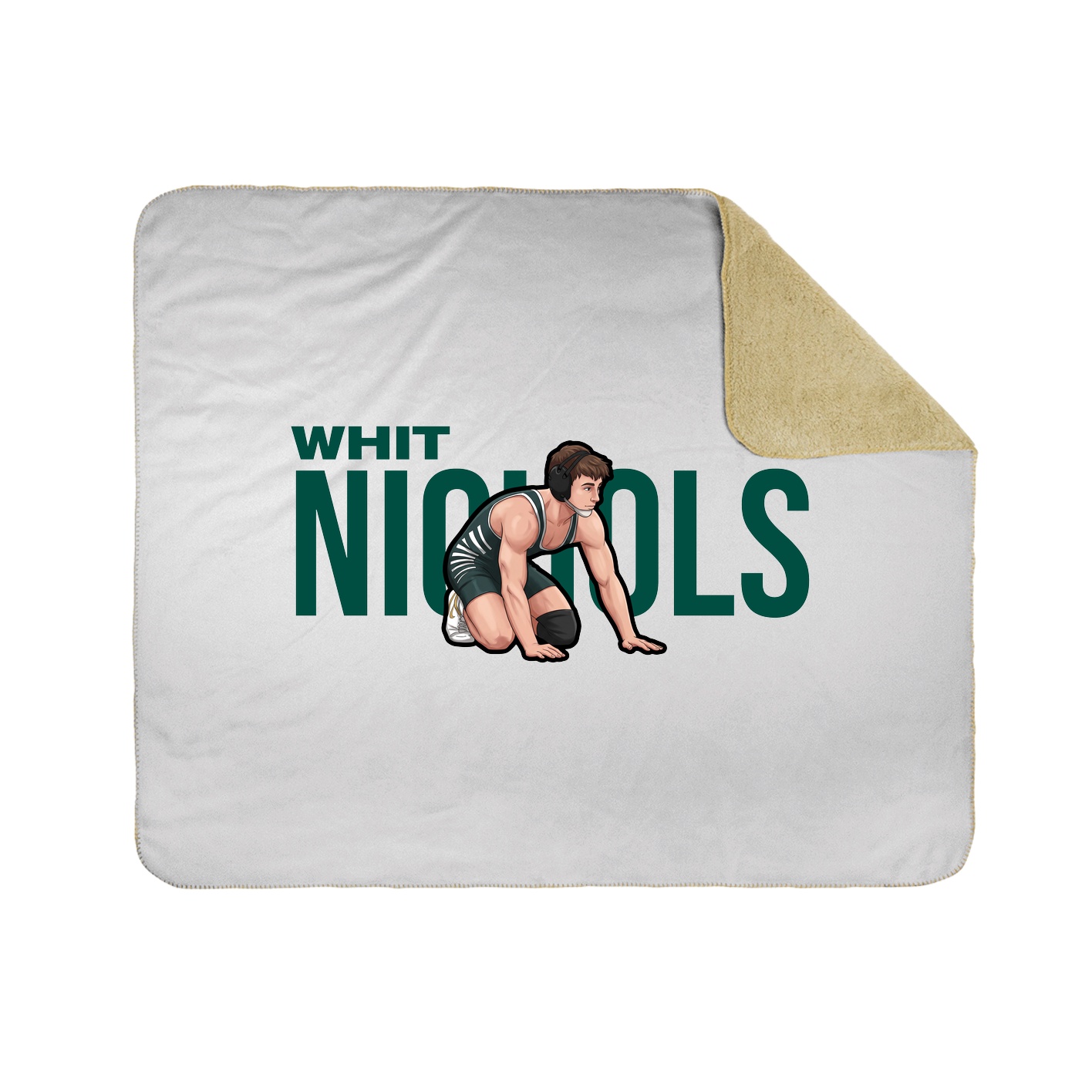Throw Blanket — Player Name in White