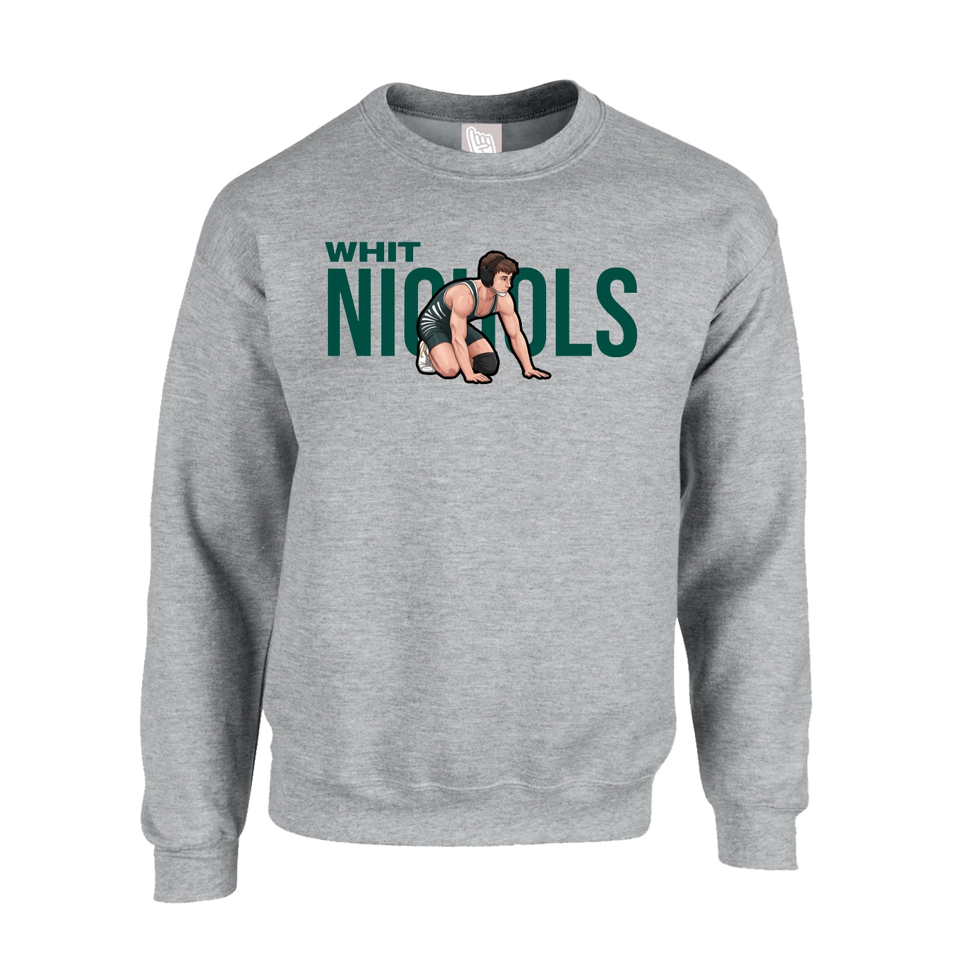 Fleece Crew — Player Name in Grey