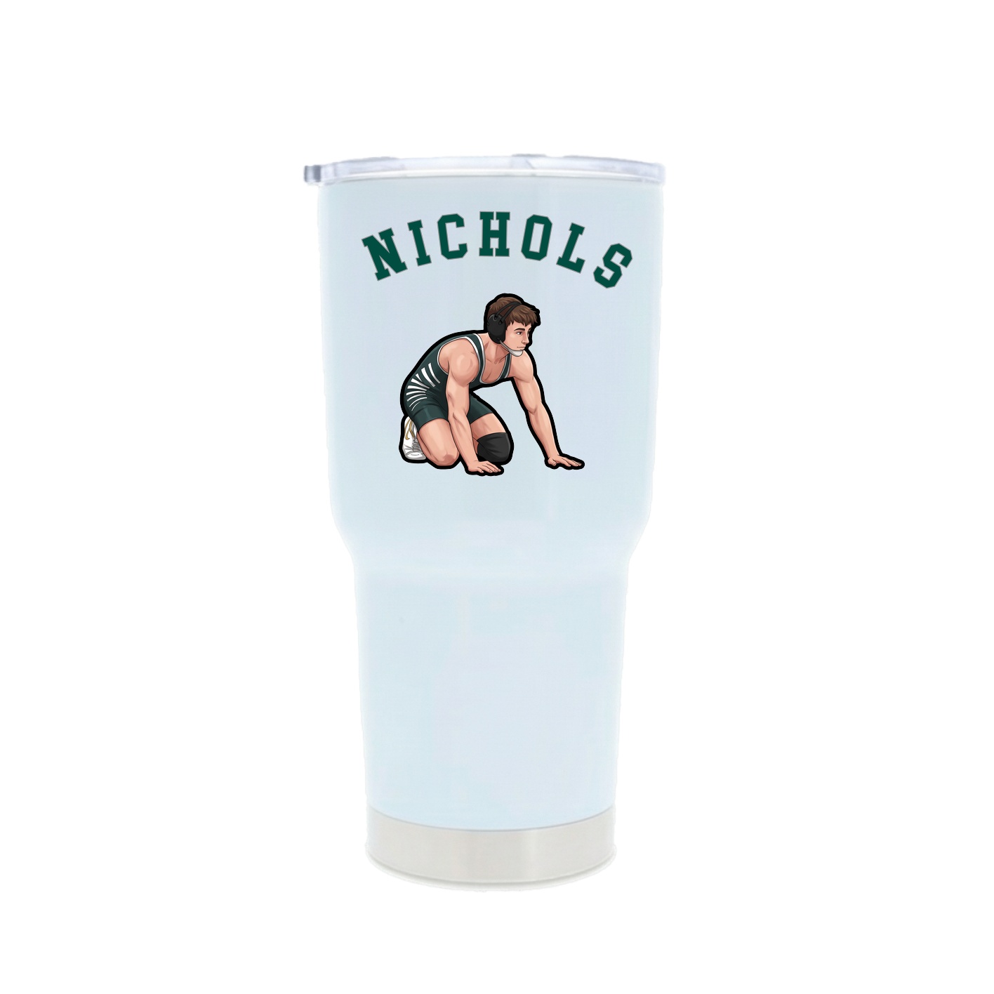 30oz Stainless Steel Tumbler — Shirsey Arch in White
