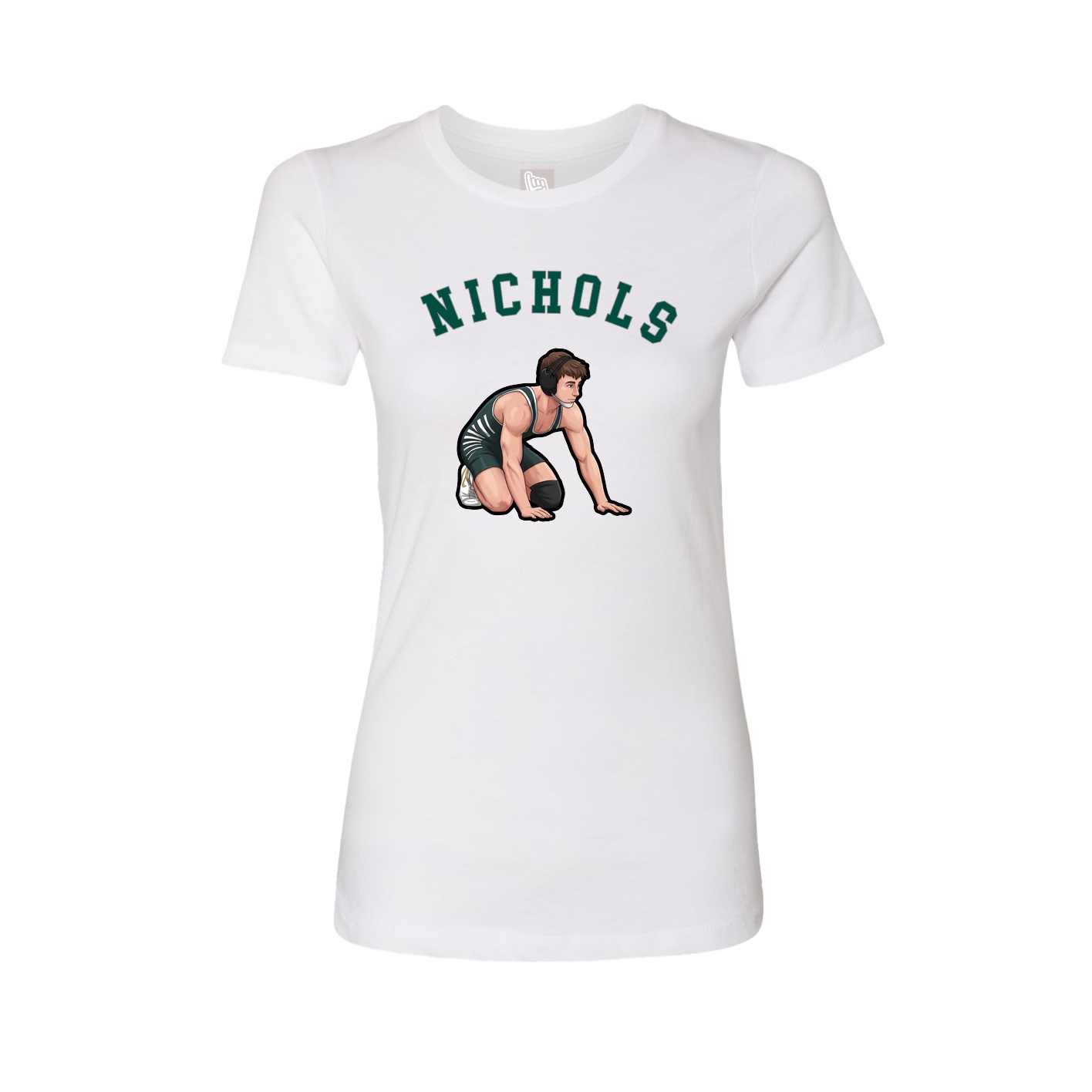 Fitted Women's Tee — Shirsey Arch in White