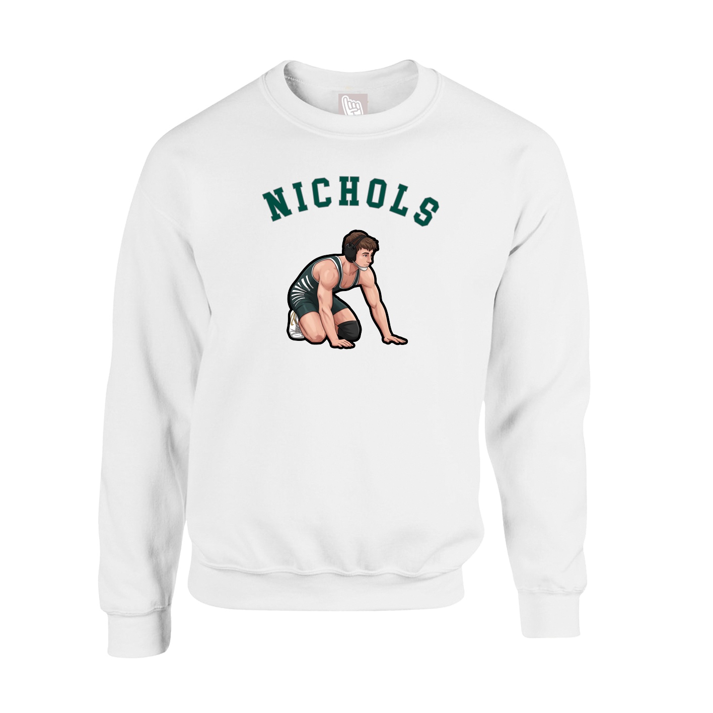 Fleece Crew — Shirsey Arch in White
