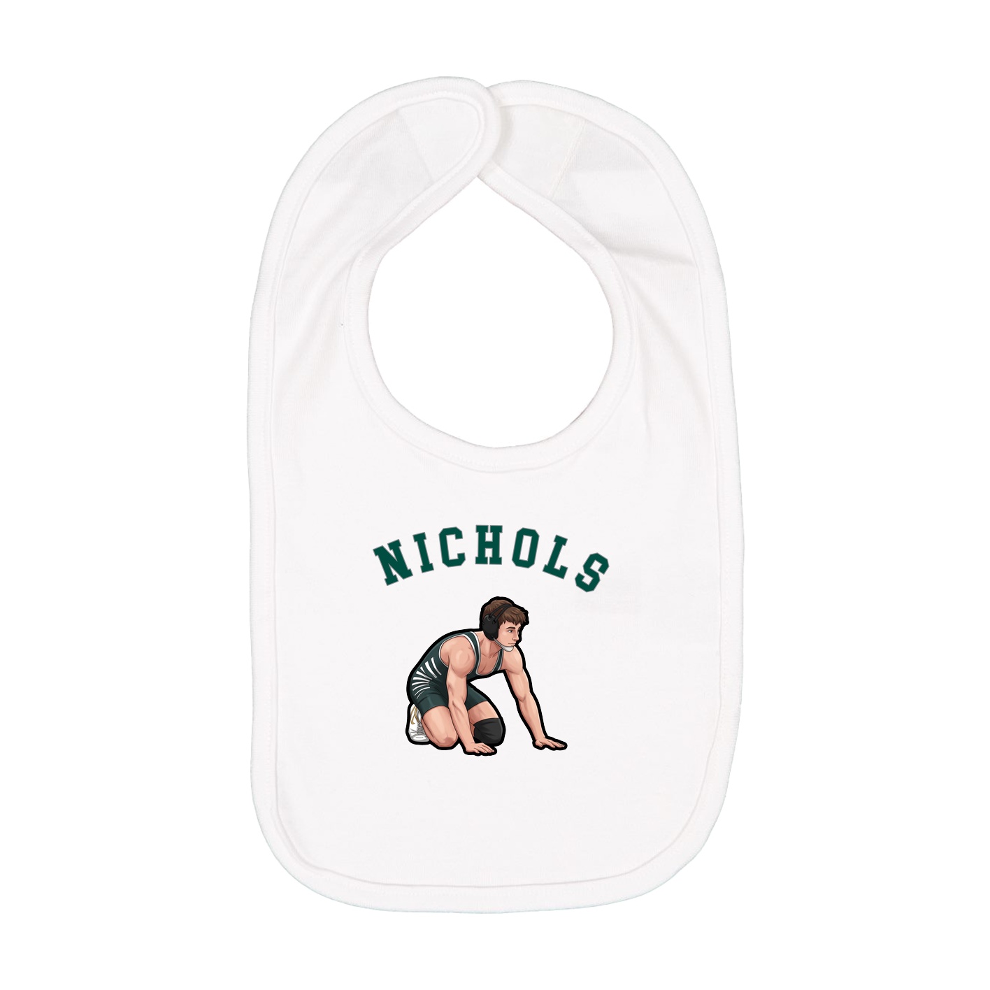 Infant Bib — Shirsey Arch in White