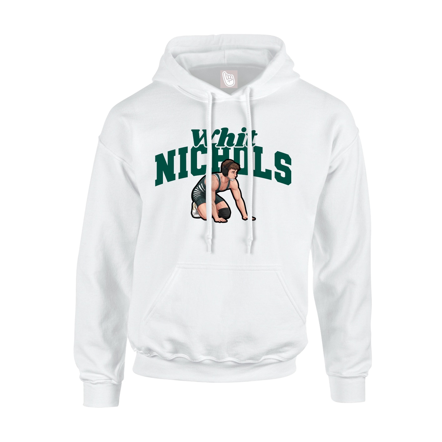 Hoodie — Signature Arch in White