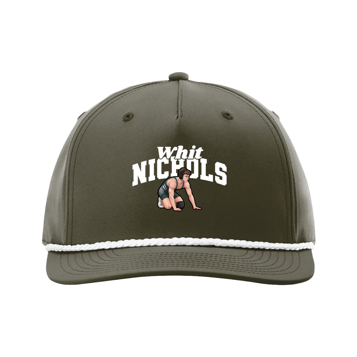 Five-Panel Classic Rope Cap — Signature Arch in Green