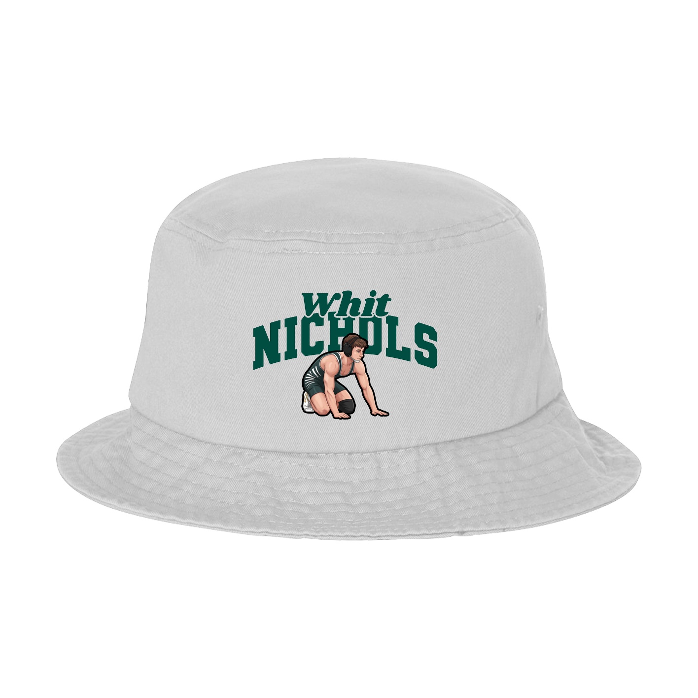 Bucket Cap — Signature Arch in White