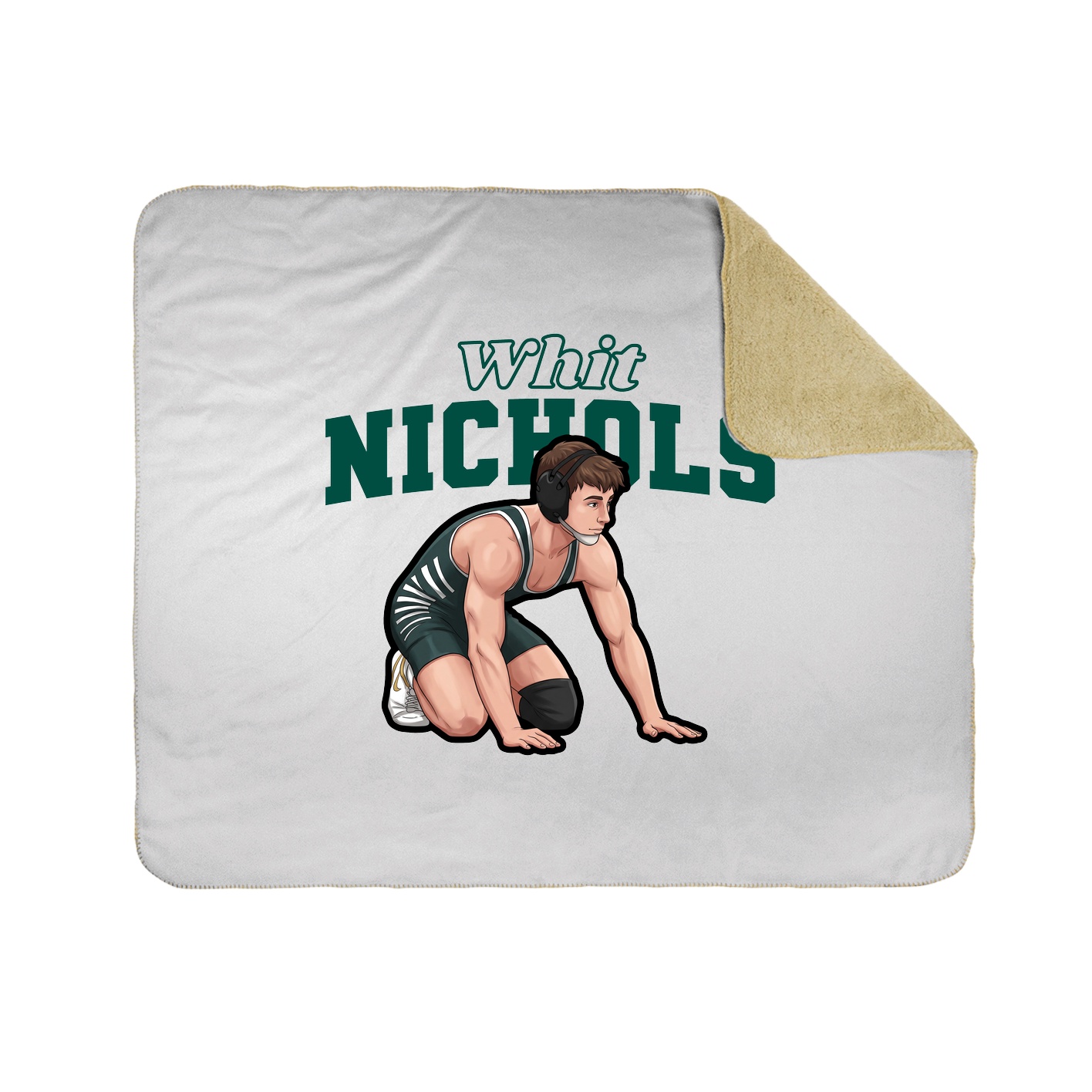 Throw Blanket — Name Arch in White