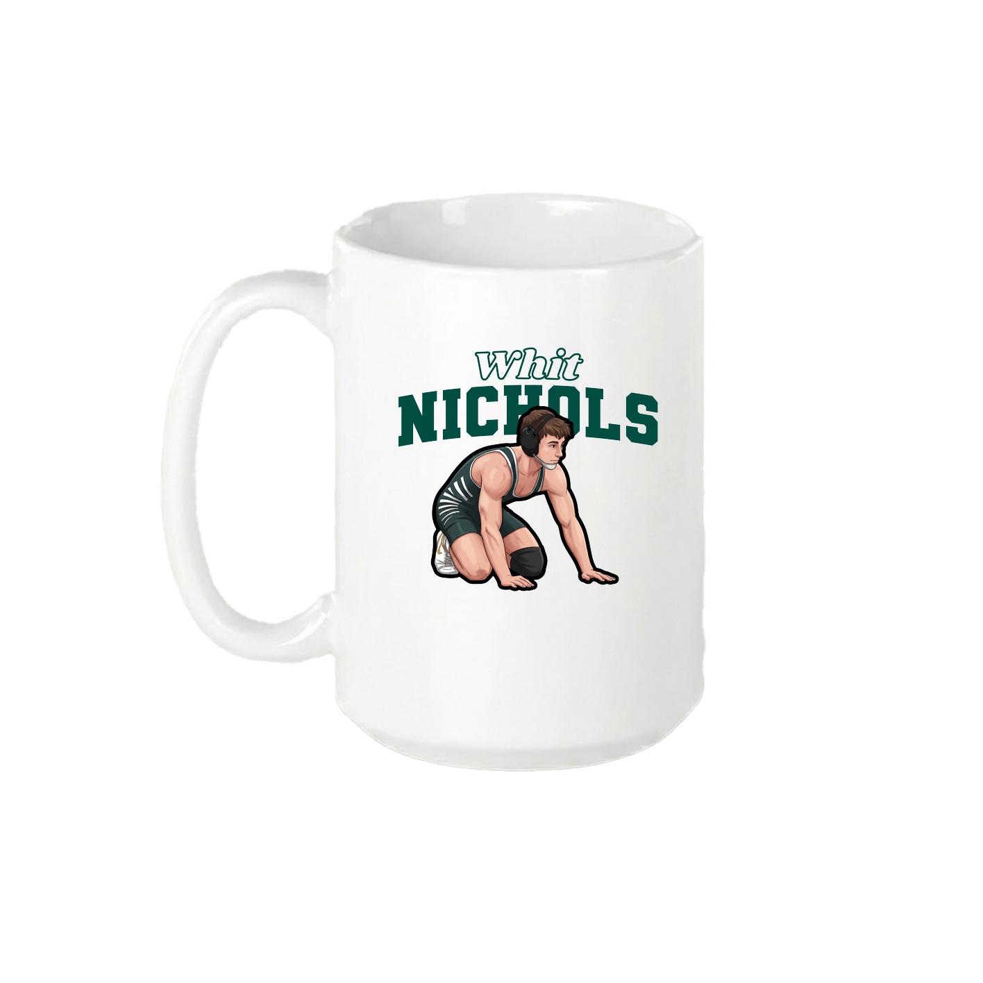 15oz Coffee Mug — Name Arch in White