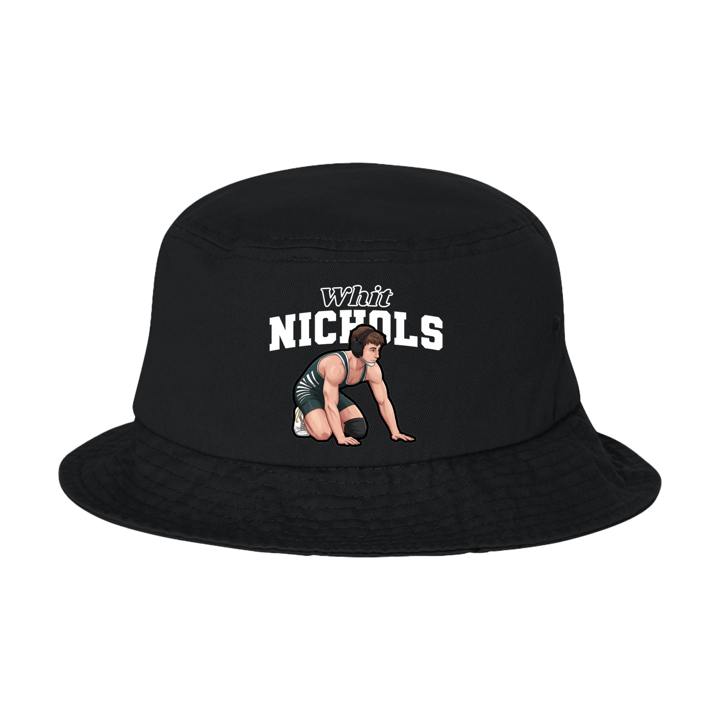 Bucket Cap — Name Arch in Black