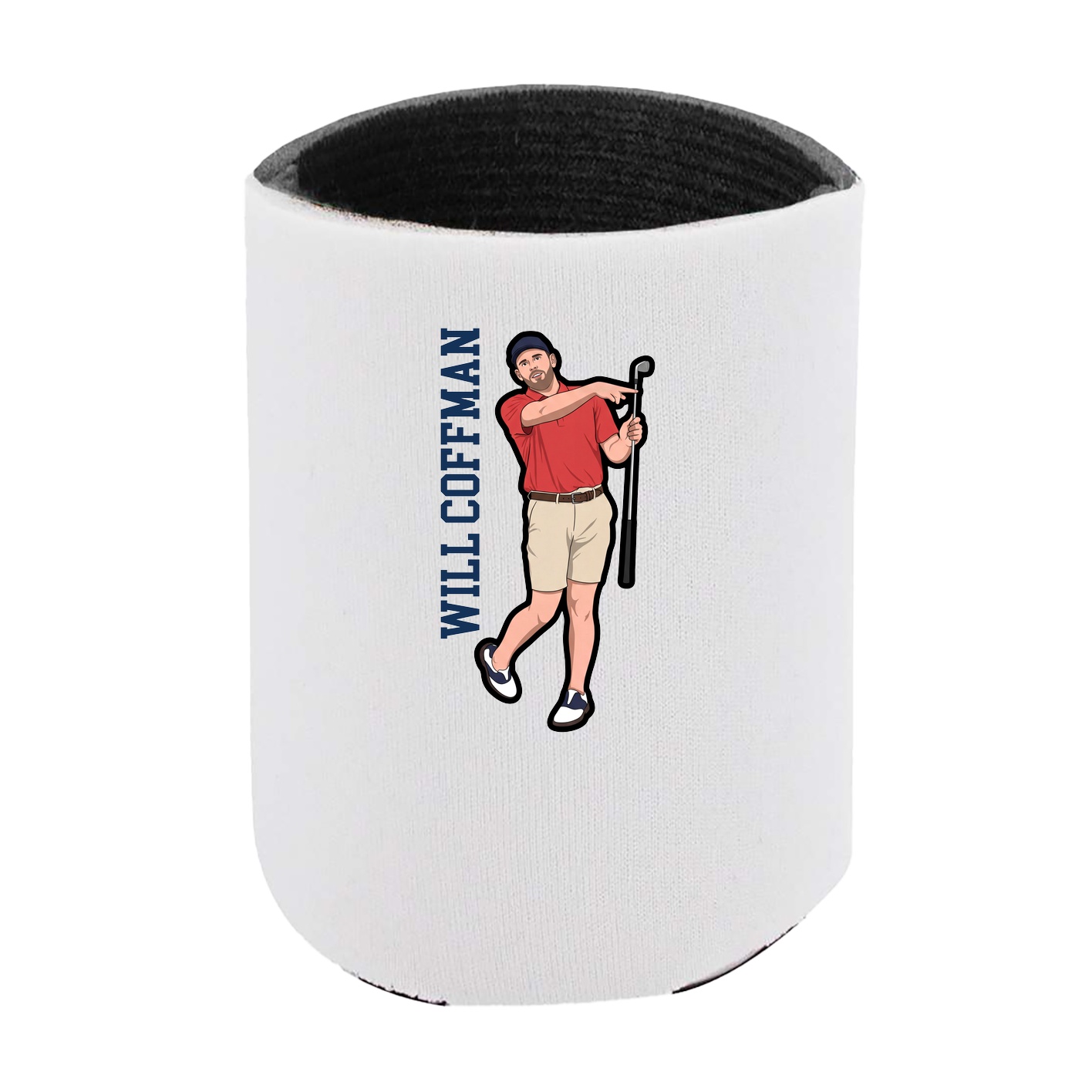 Can Holder — Name Vertical in White