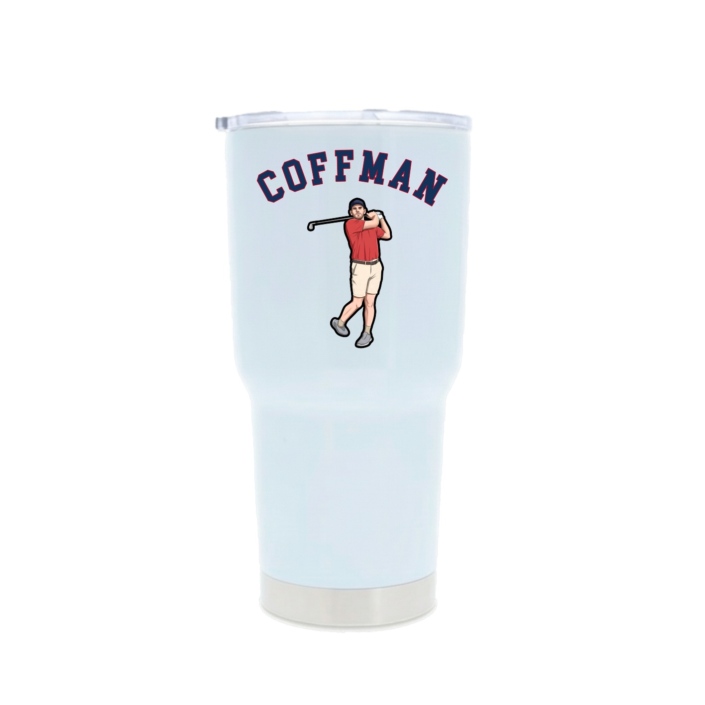 30oz Stainless Steel Tumbler — Shirsey Arch in White