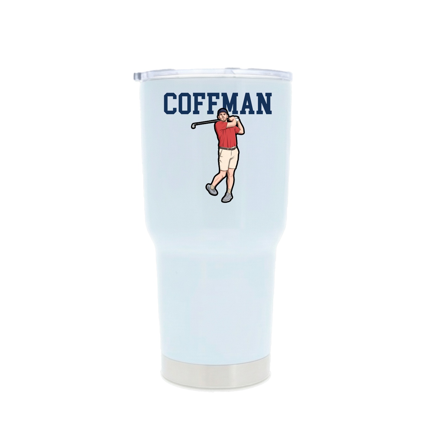 30oz Stainless Steel Tumbler — Shirsey in White
