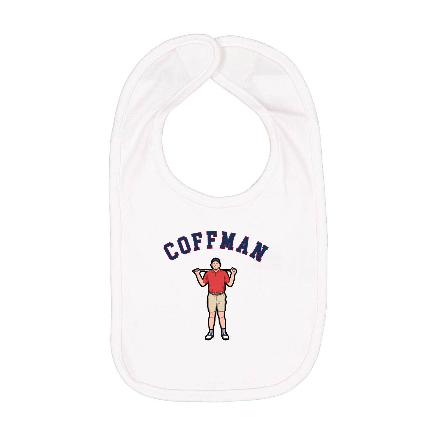 Infant Bib — Shirsey Arch in White