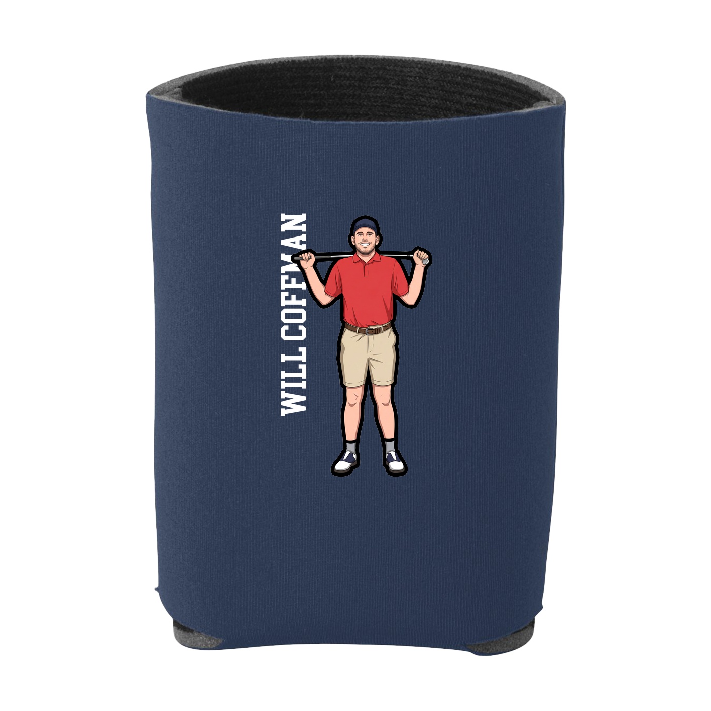 Can Holder — Name Vertical in Navy
