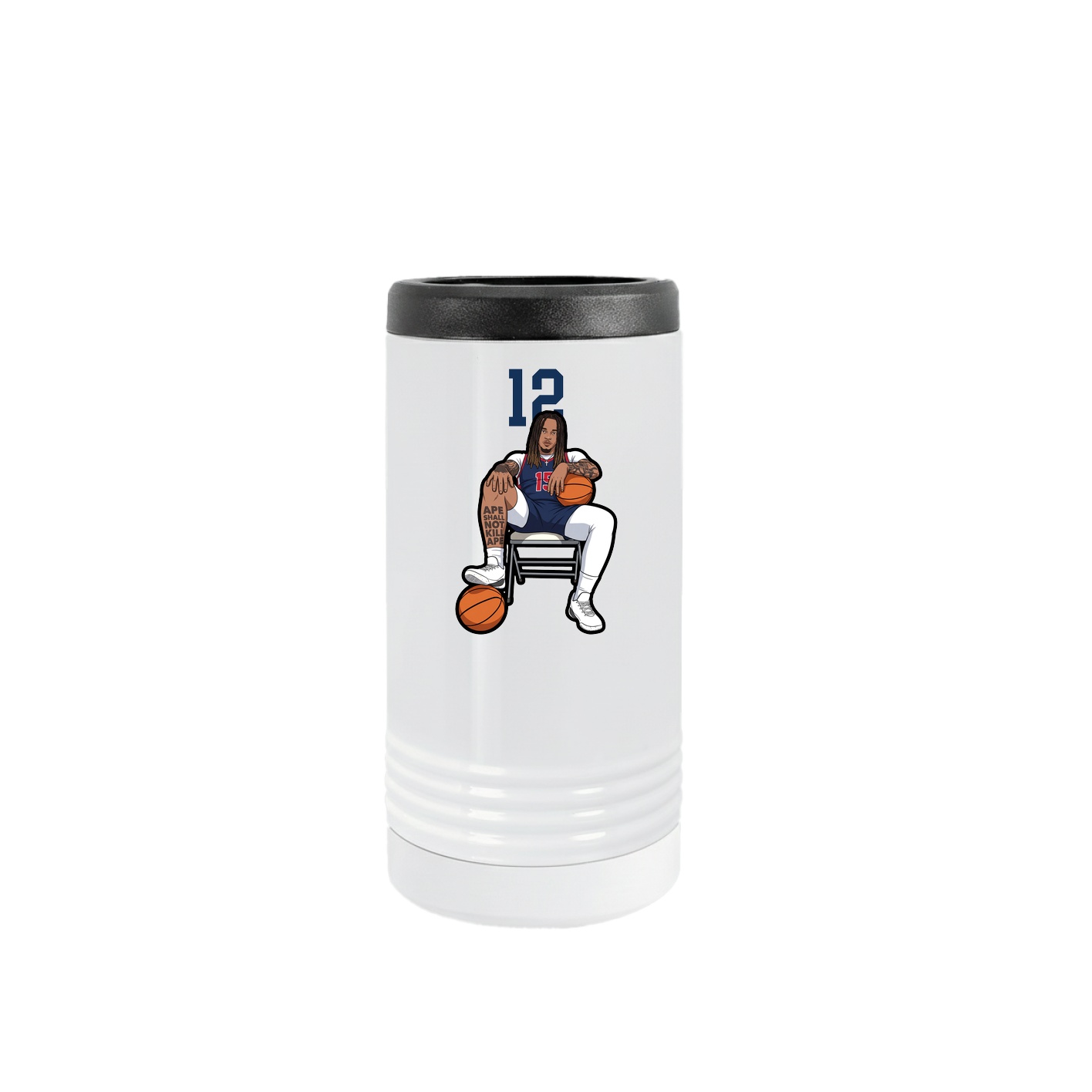 Slim Beverage Holder — Number Top in White