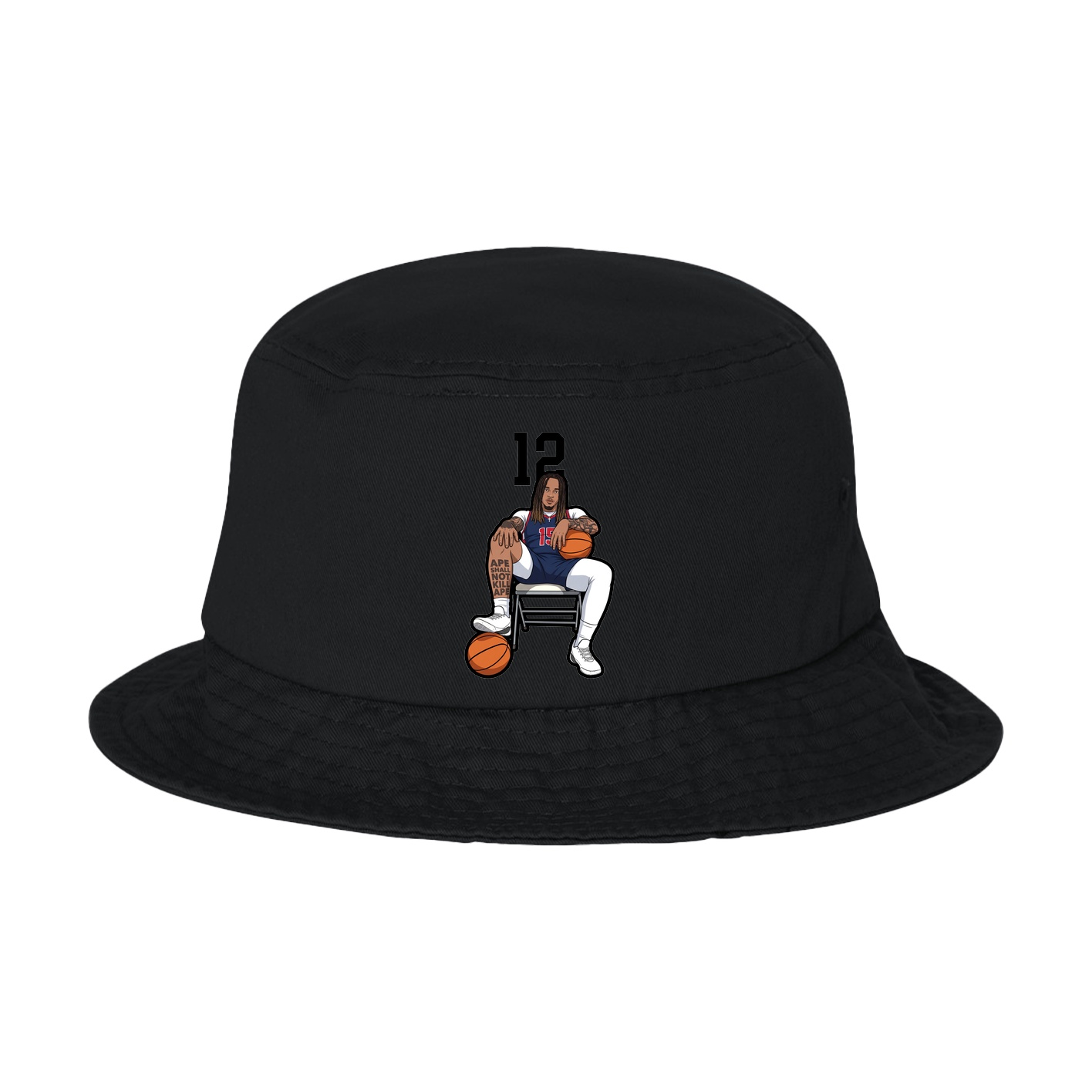 Bucket Cap — Number Top in Black