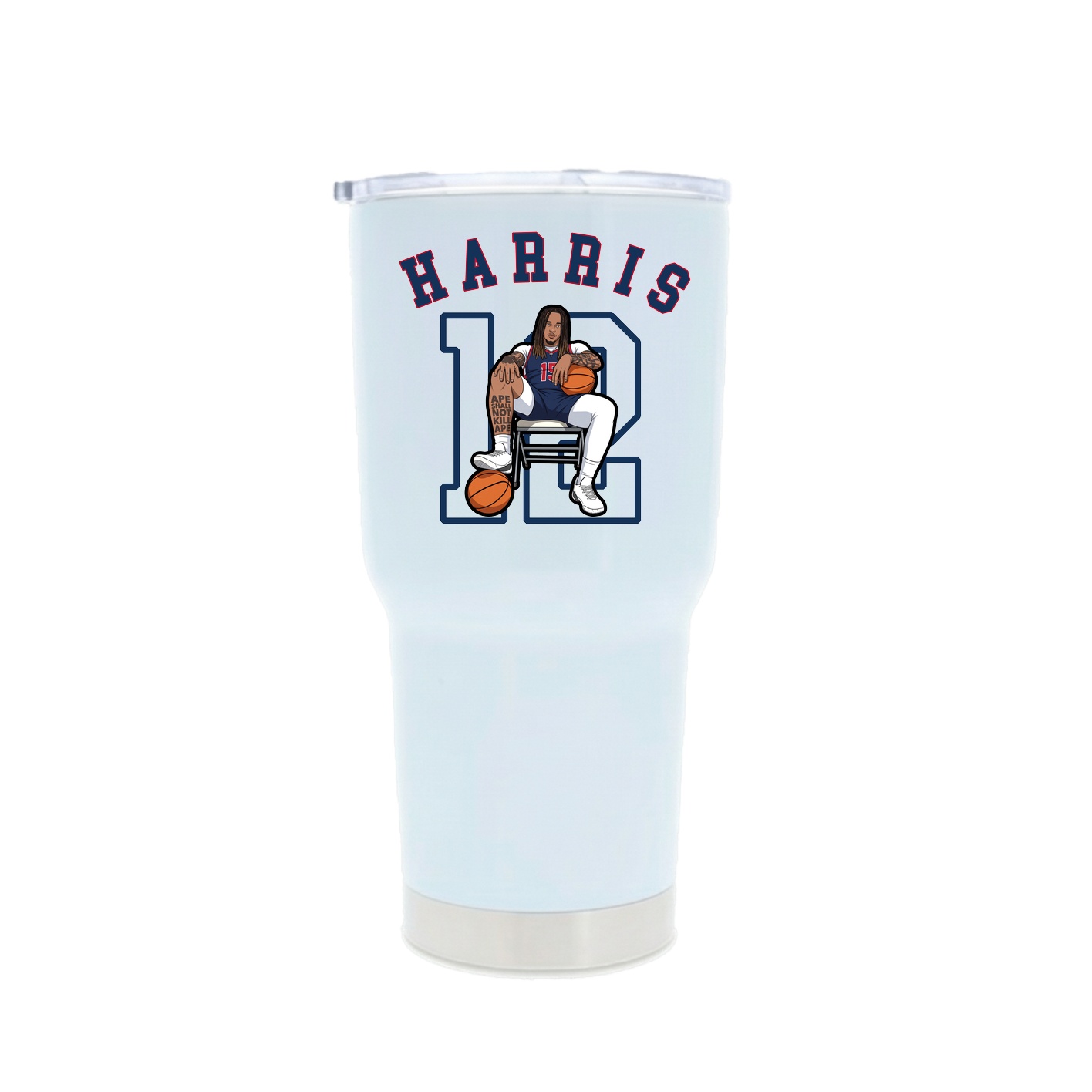 30oz Stainless Steel Tumbler — Shirsey Arch in White