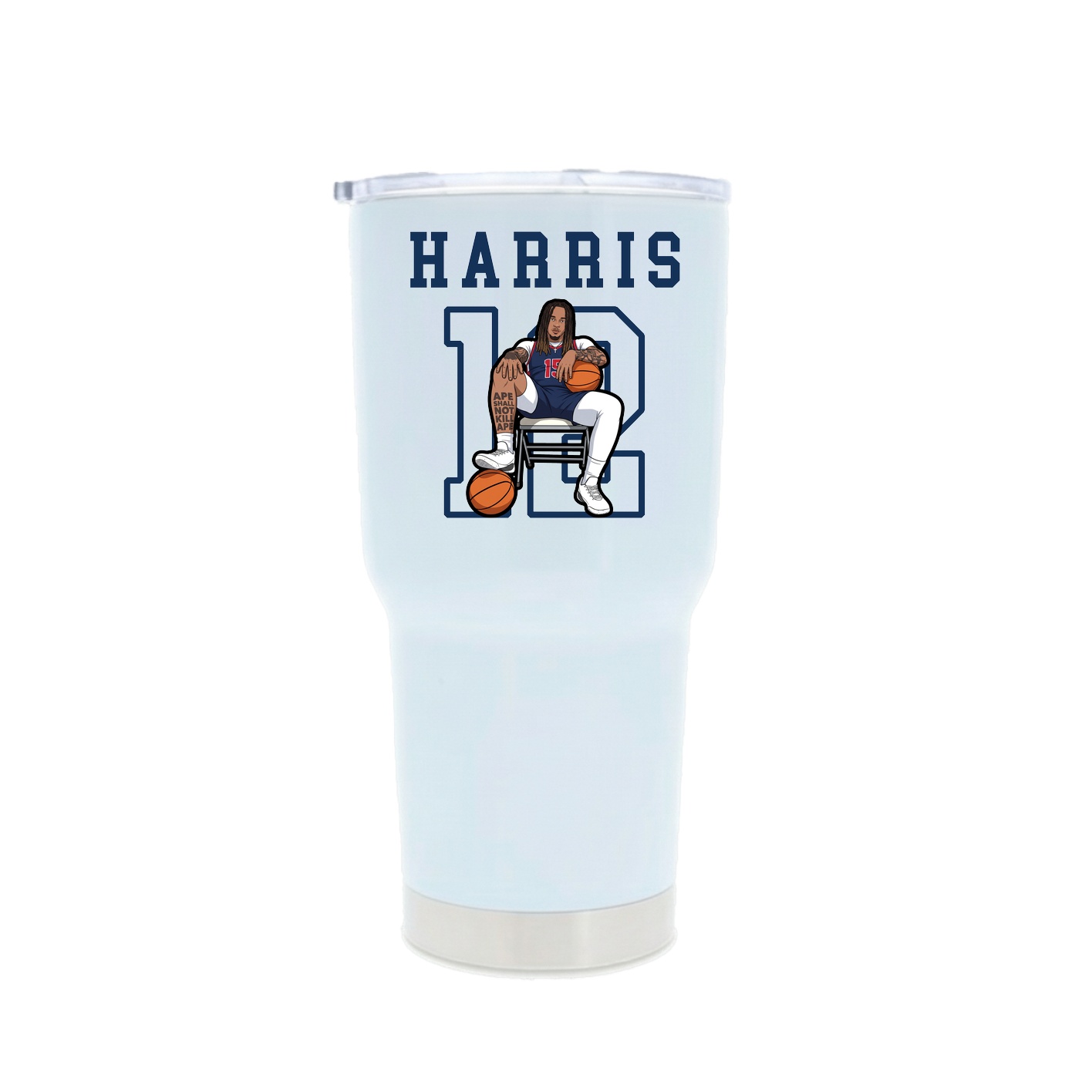 30oz Stainless Steel Tumbler — Shirsey in White