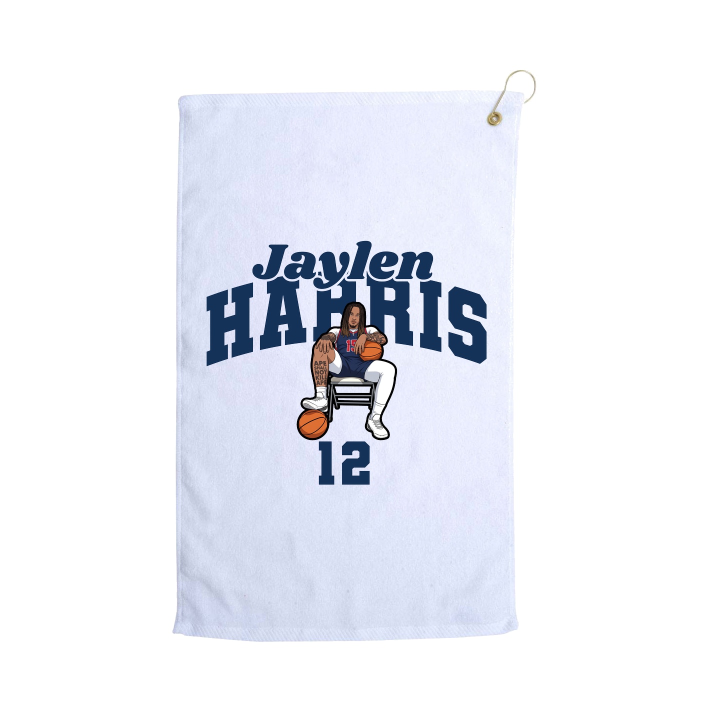 Golf Towel — Signature Arch in White