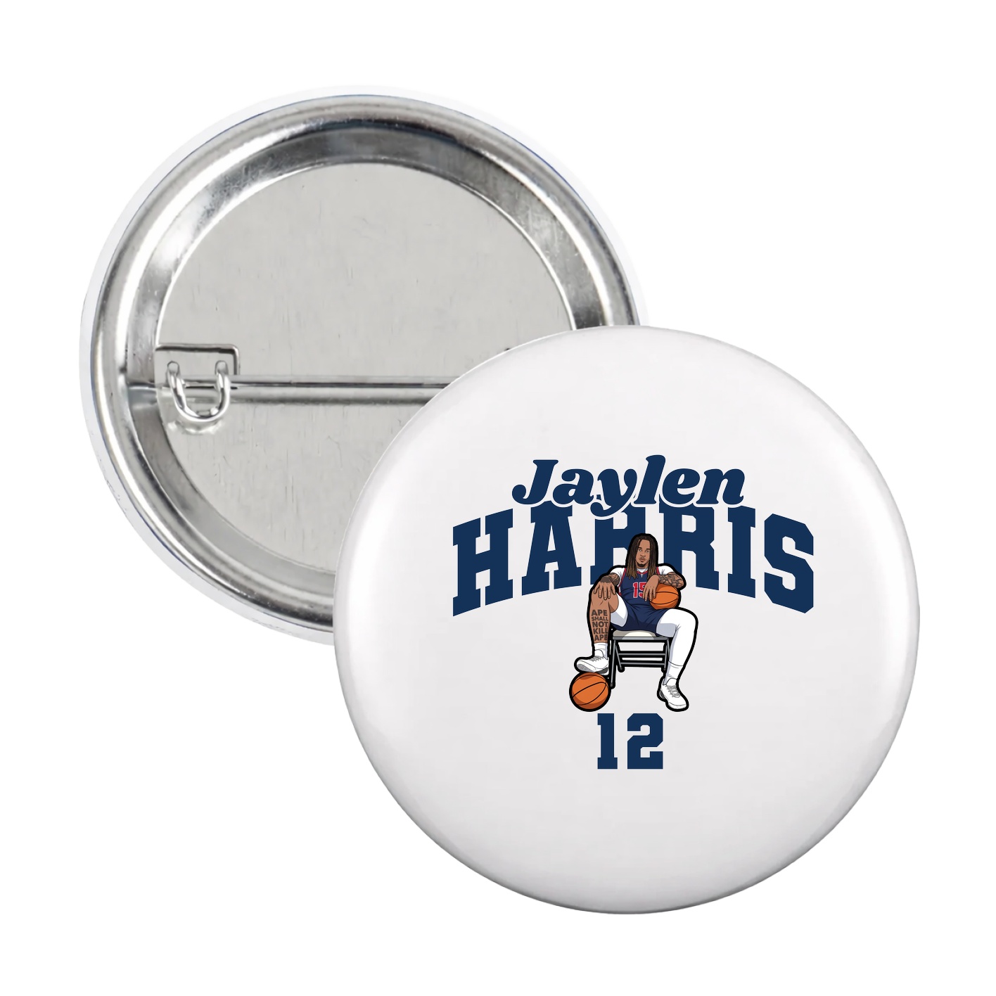 Game Day Button — Signature Arch in White