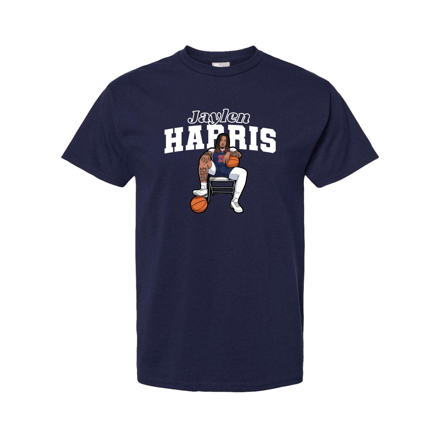 Youth Tee — Name Arch in Navy
