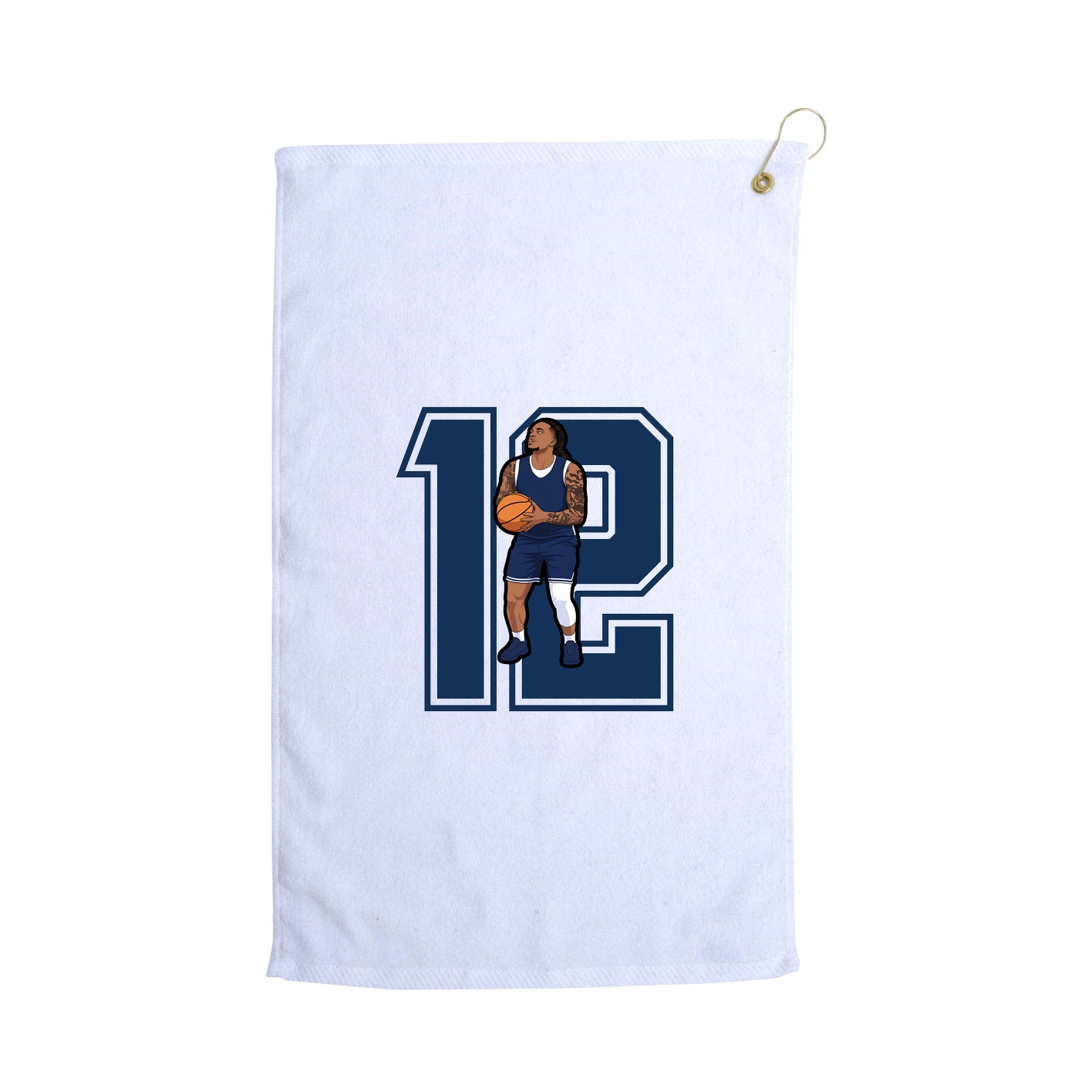 Golf Towel — Number in White