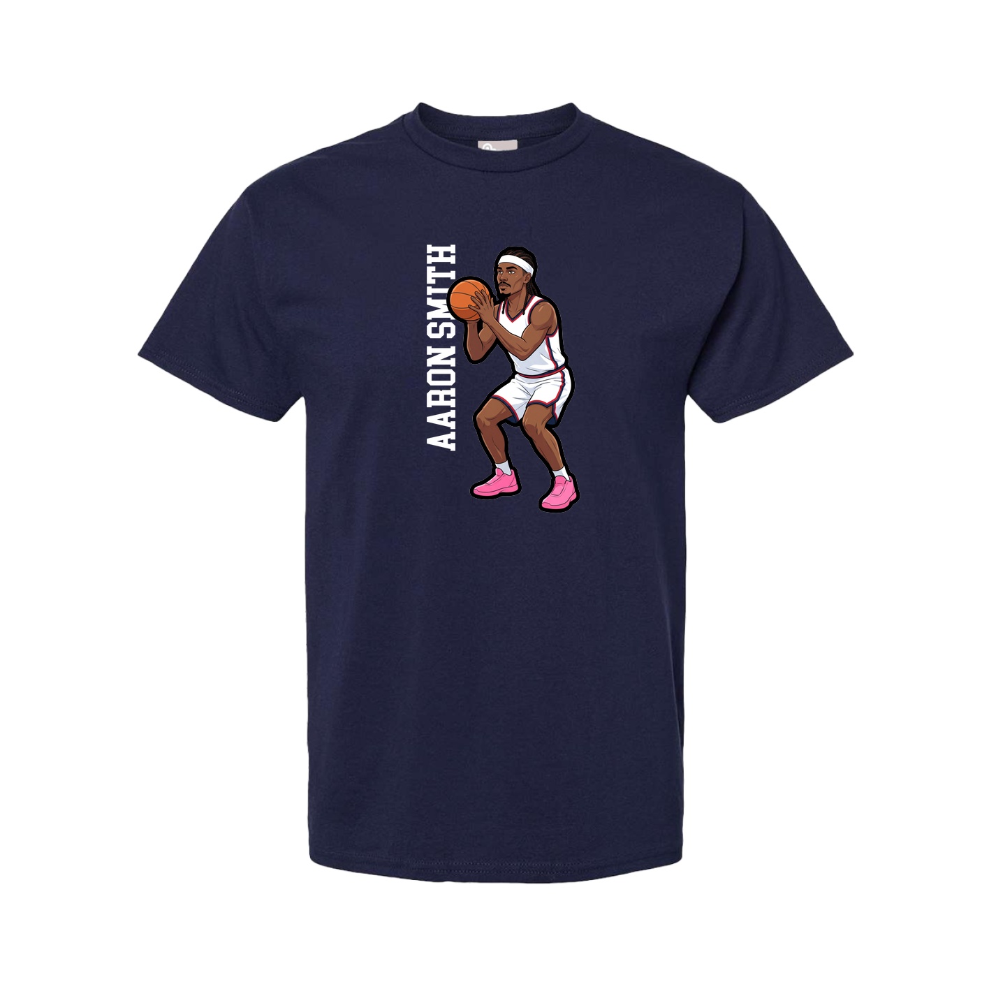 Youth Tee — Name Vertical in Navy