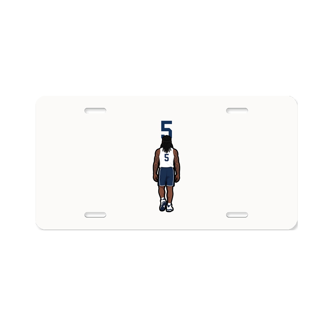 License Plate — Number Top in Classic