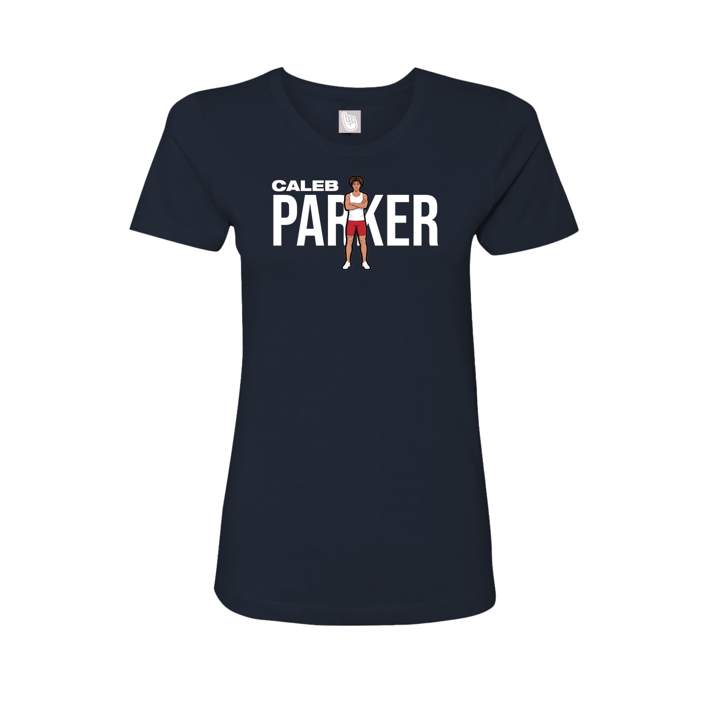 Fitted Women's Tee — Player Name in Navy