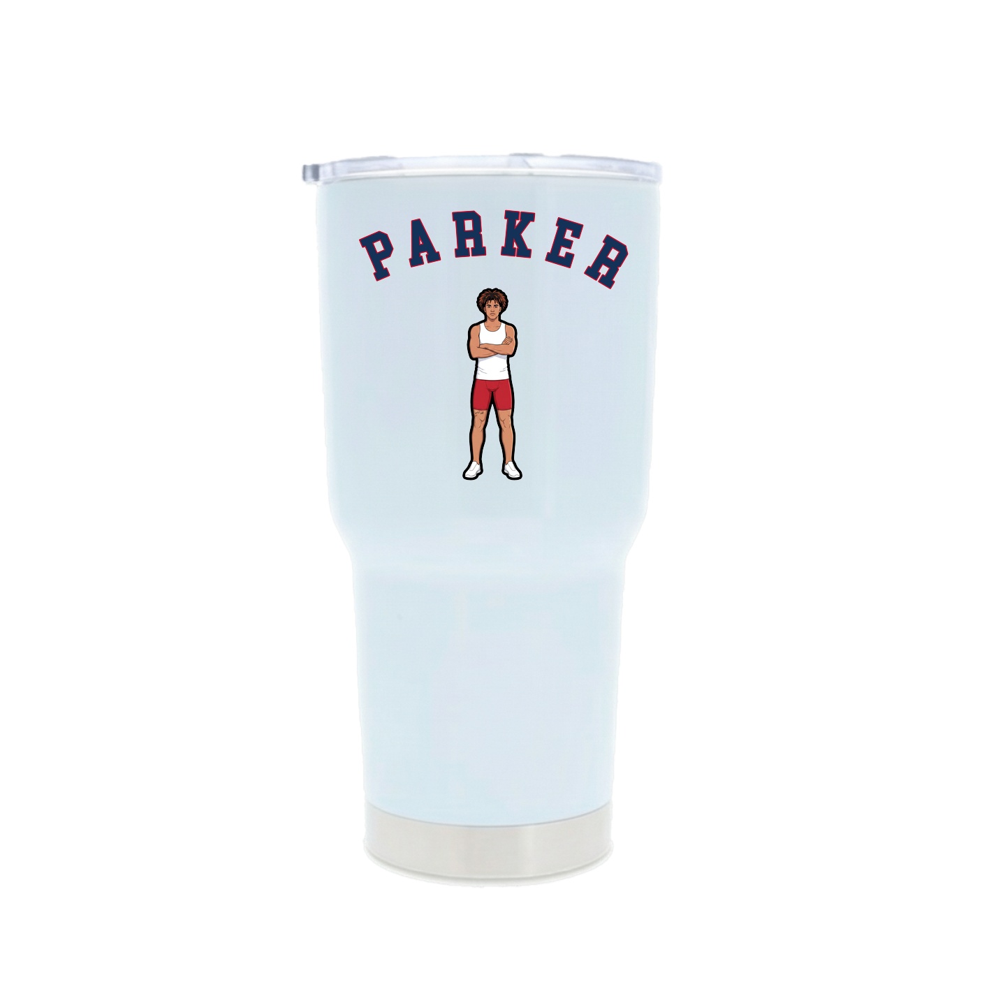 30oz Stainless Steel Tumbler — Shirsey Arch in White