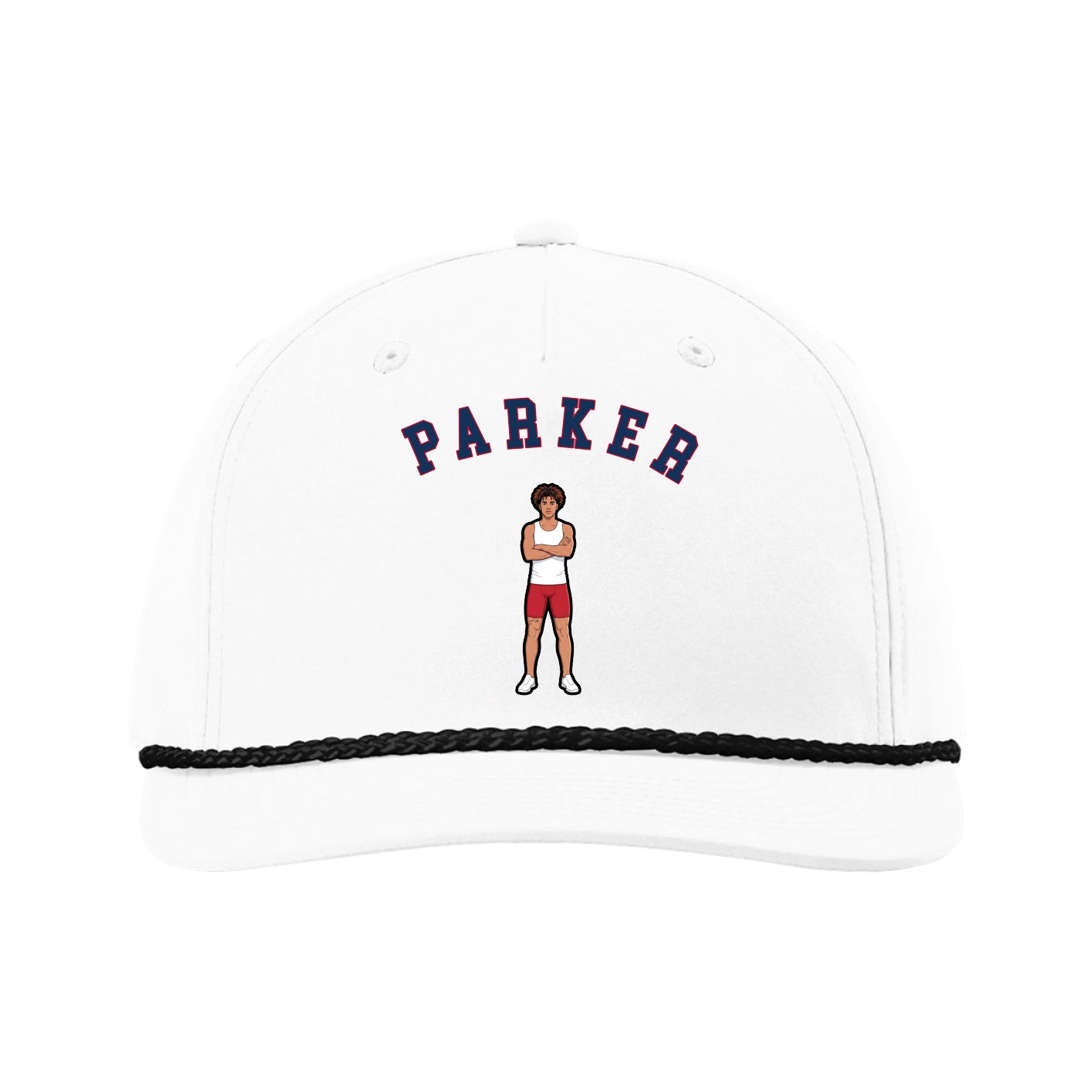 Five-Panel Classic Rope Cap — Shirsey Arch in White