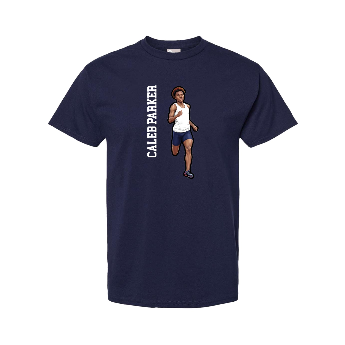 Tee — Name Vertical in Navy