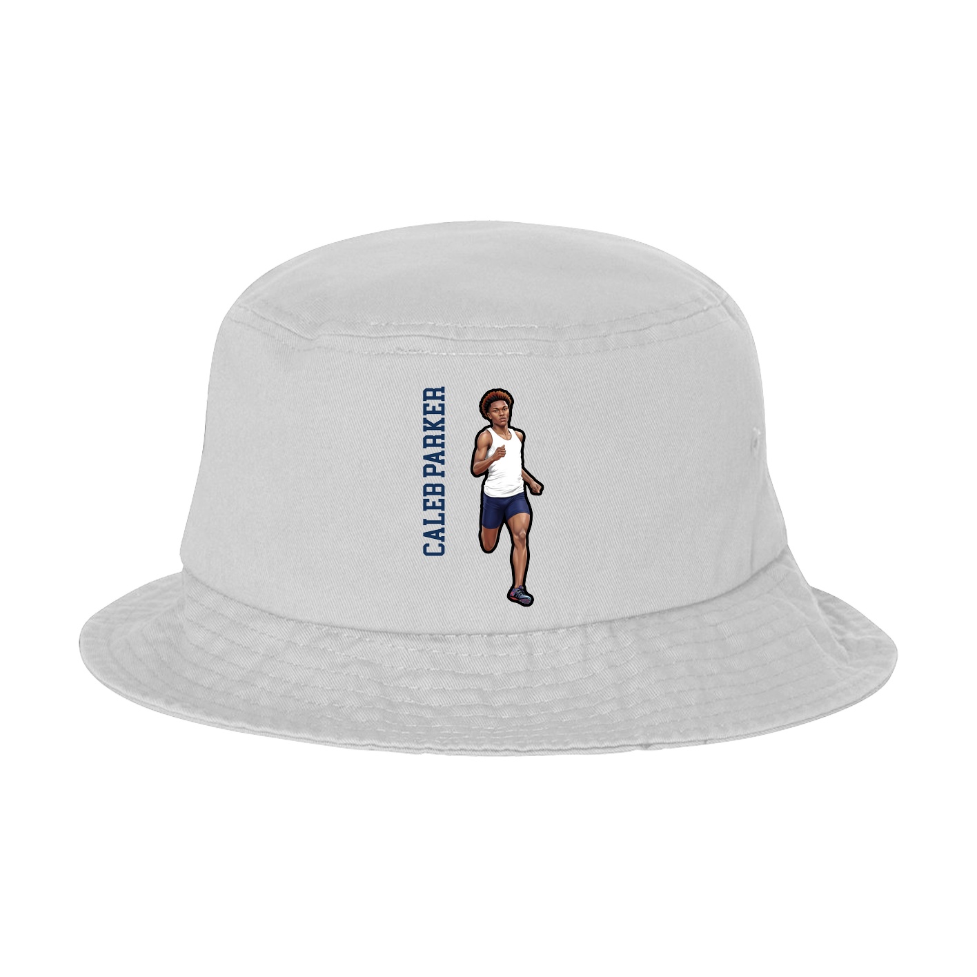 Bucket Cap — Name Vertical in White