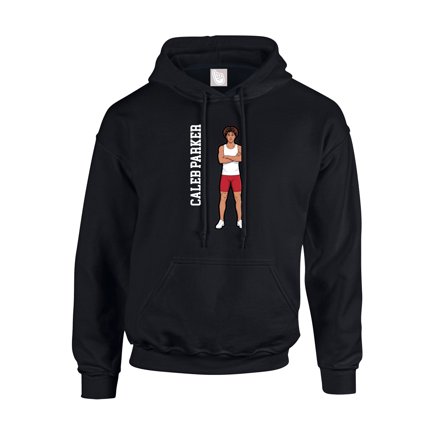 Hoodie — Name Vertical in Black