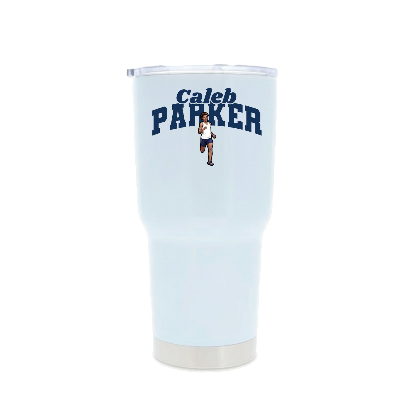 30oz Stainless Steel Tumbler — Signature Arch in White