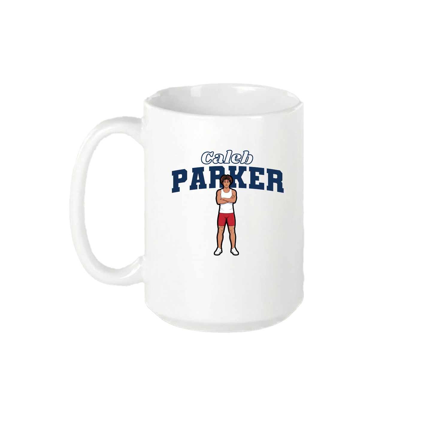 15oz Coffee Mug — Name Arch in White