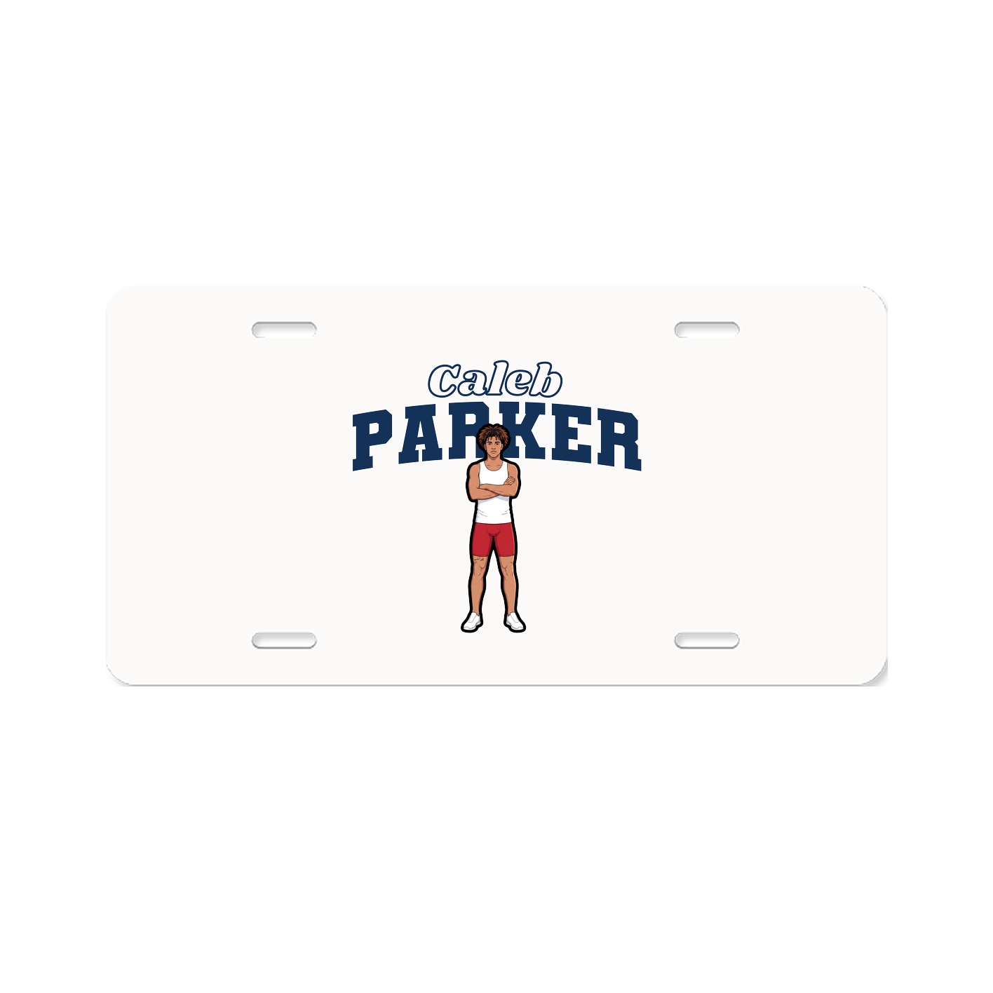 License Plate — Name Arch in Classic