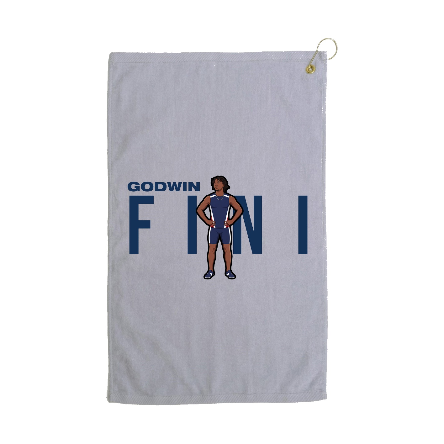 Golf Towel — Player Name in Grey