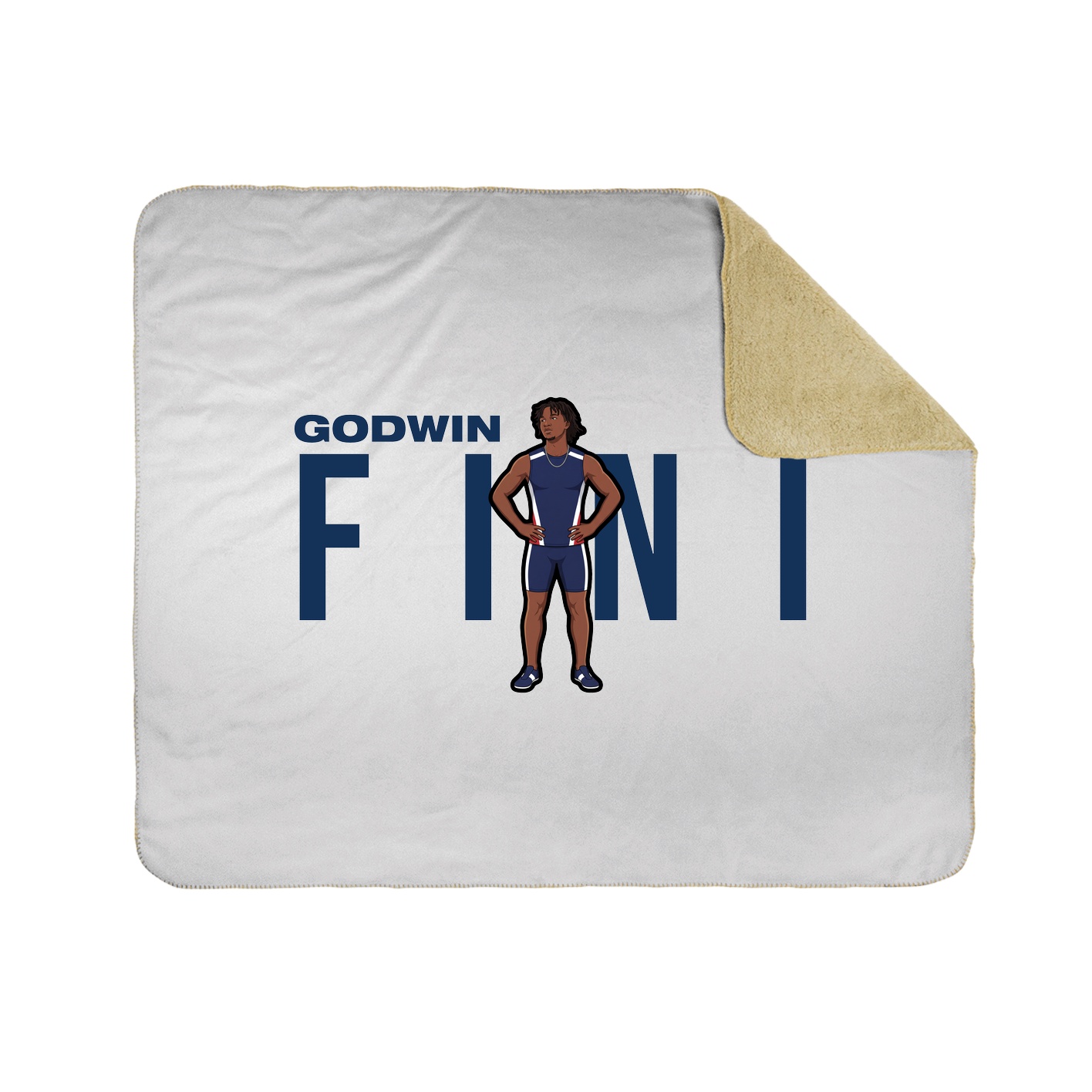 Throw Blanket — Player Name in White