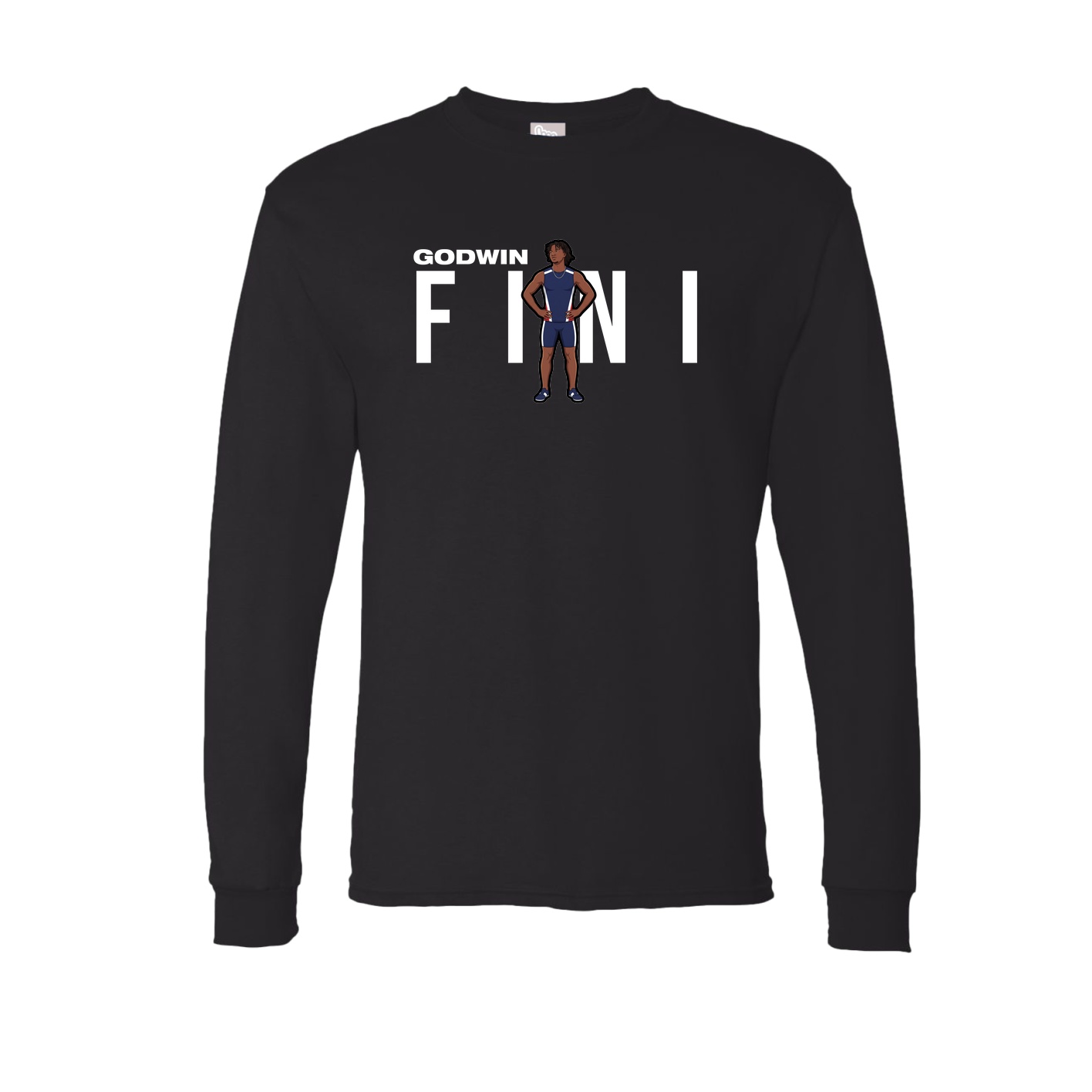 Long Sleeve Tee — Player Name in Black
