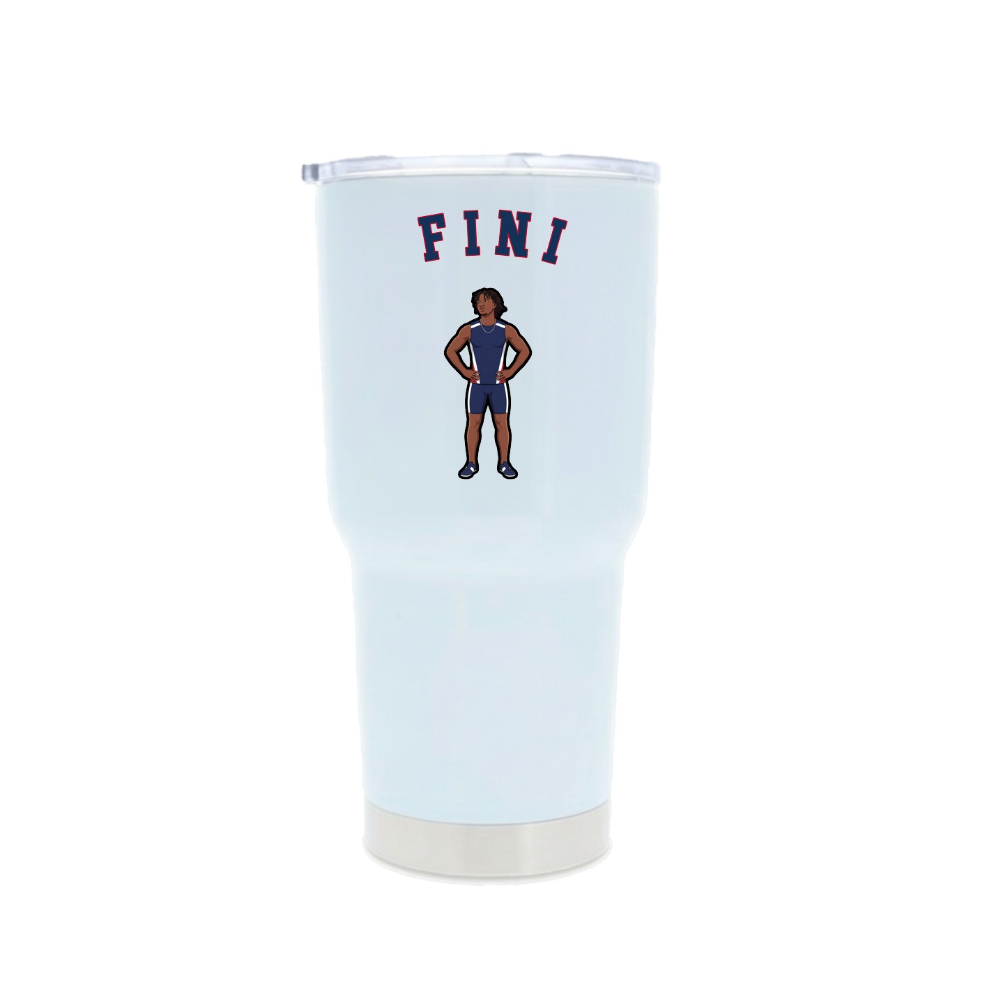 30oz Stainless Steel Tumbler — Shirsey Arch in White