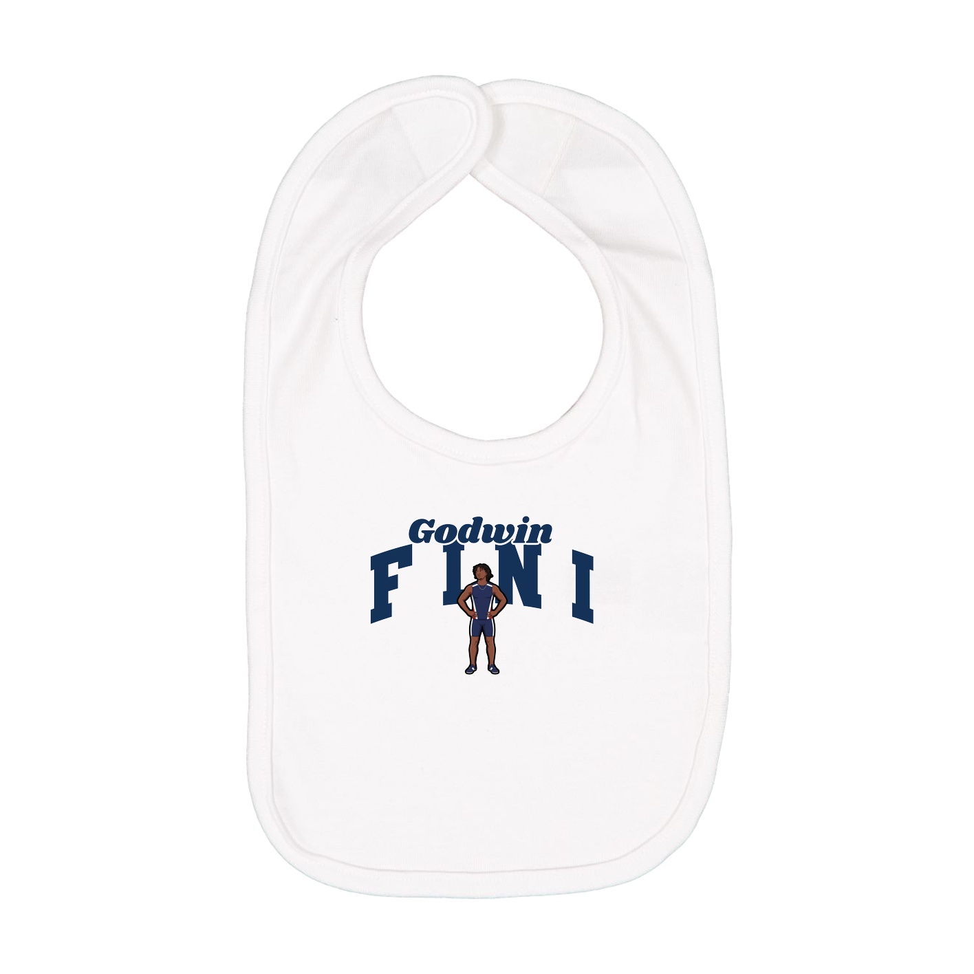Infant Bib — Signature Arch in White