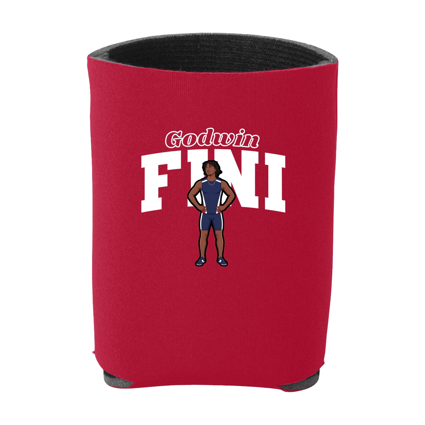 Can Holder — Name Arch in Red