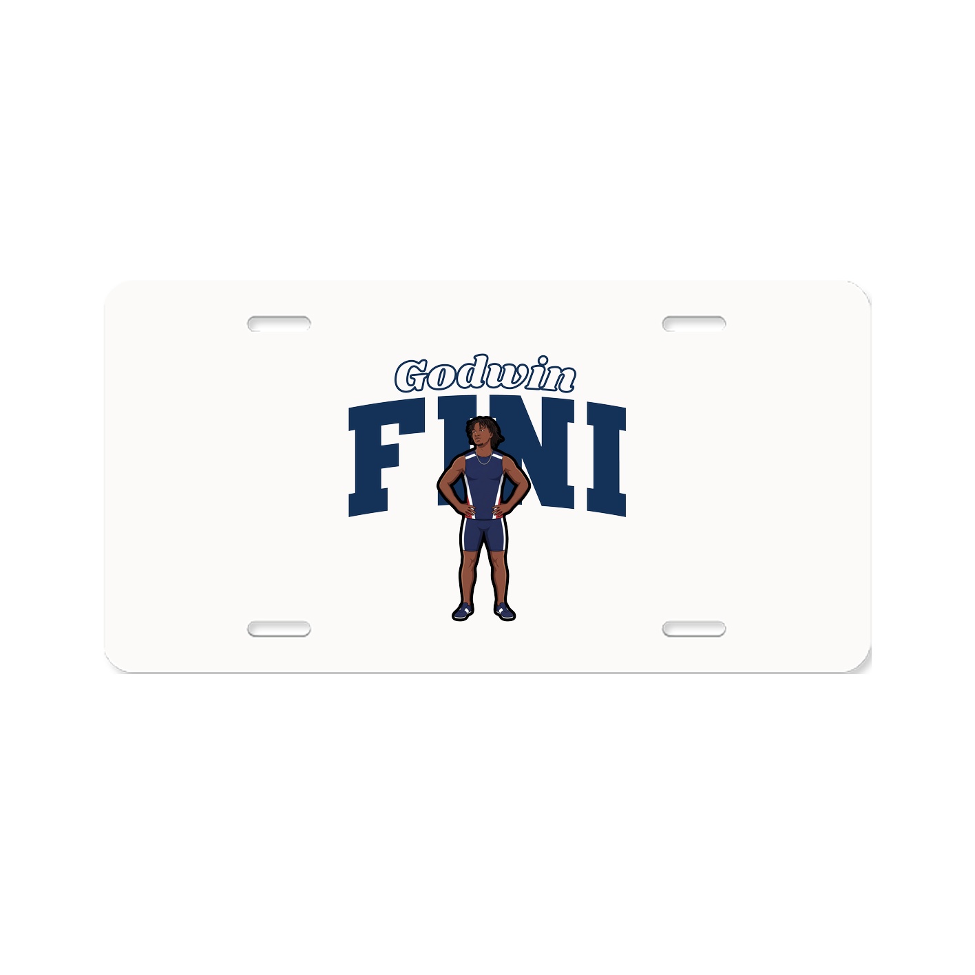 License Plate — Name Arch in Classic