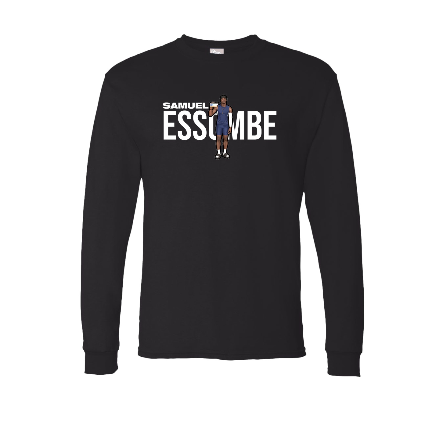 Long Sleeve Tee — Player Name in Black