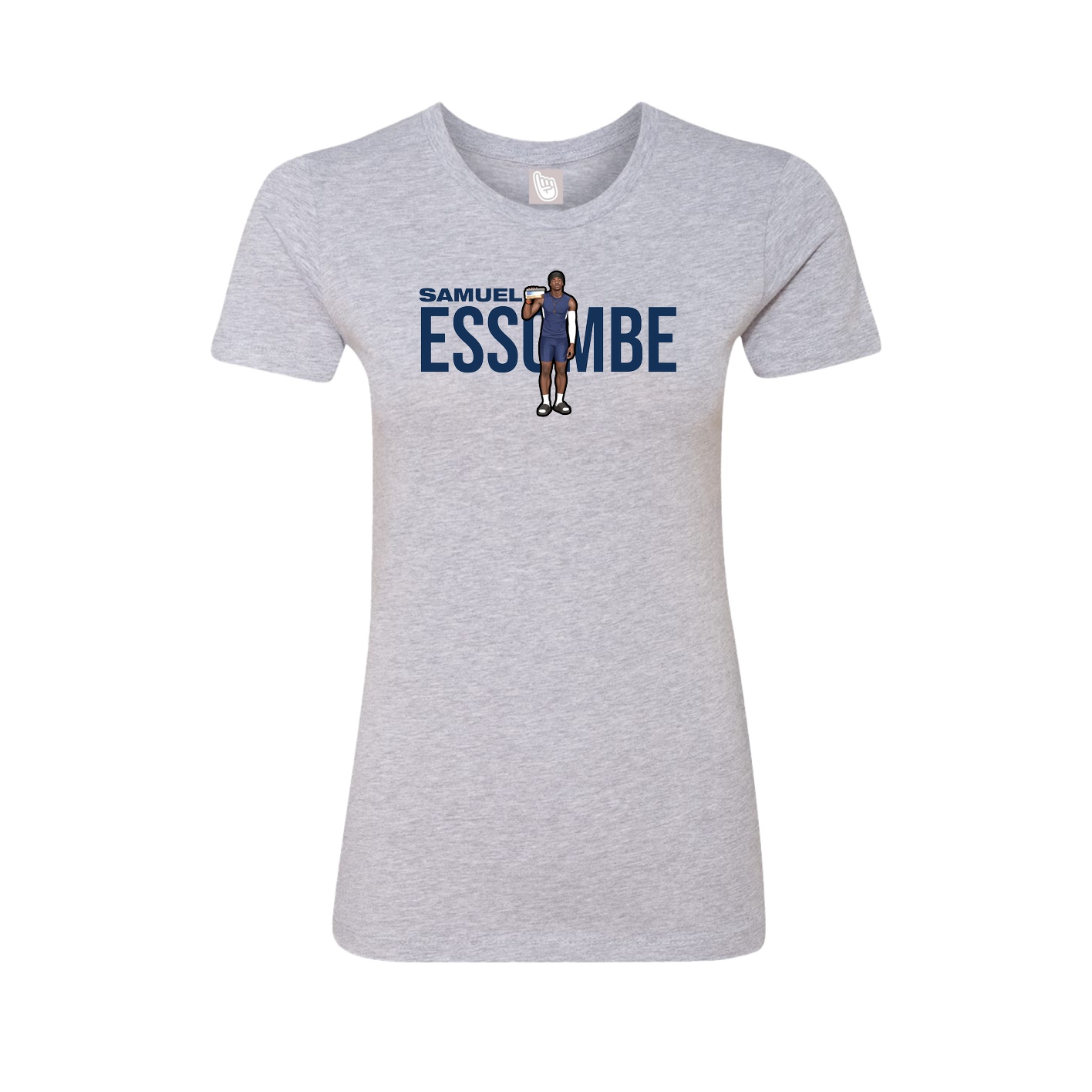 Fitted Women's Tee — Player Name in Grey