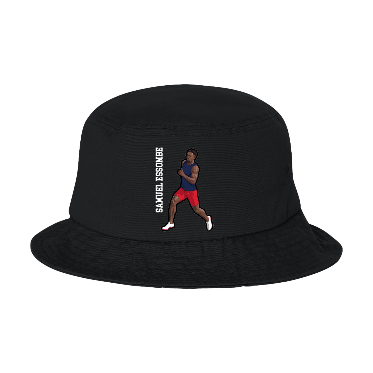 Bucket Cap — Name Vertical in Black